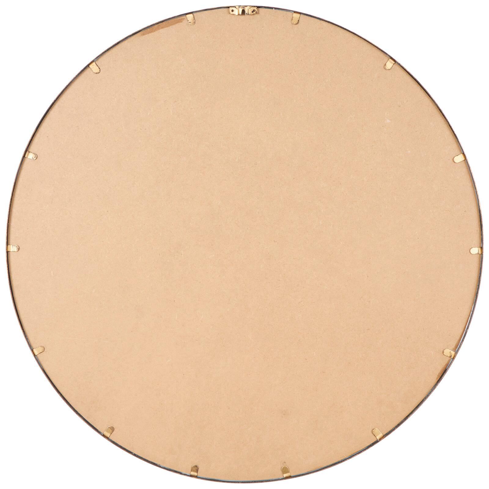 34&#x22; Gold Linked Chain Framed Round Wall Mirror