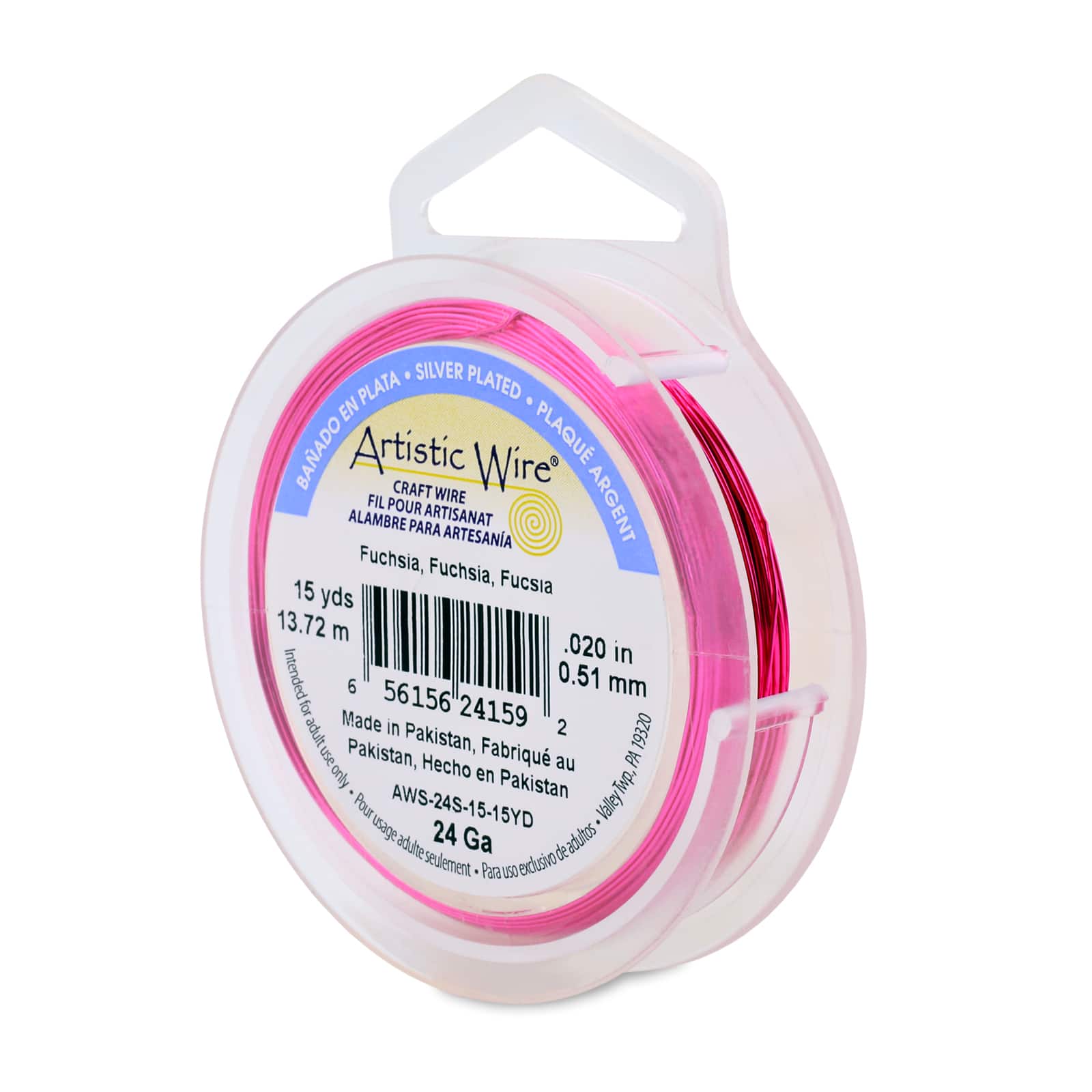 Artistic Wire® 24 Gauge Silver Plated Tarnish Resistant Colored Copper Craft Wire, 15yd.