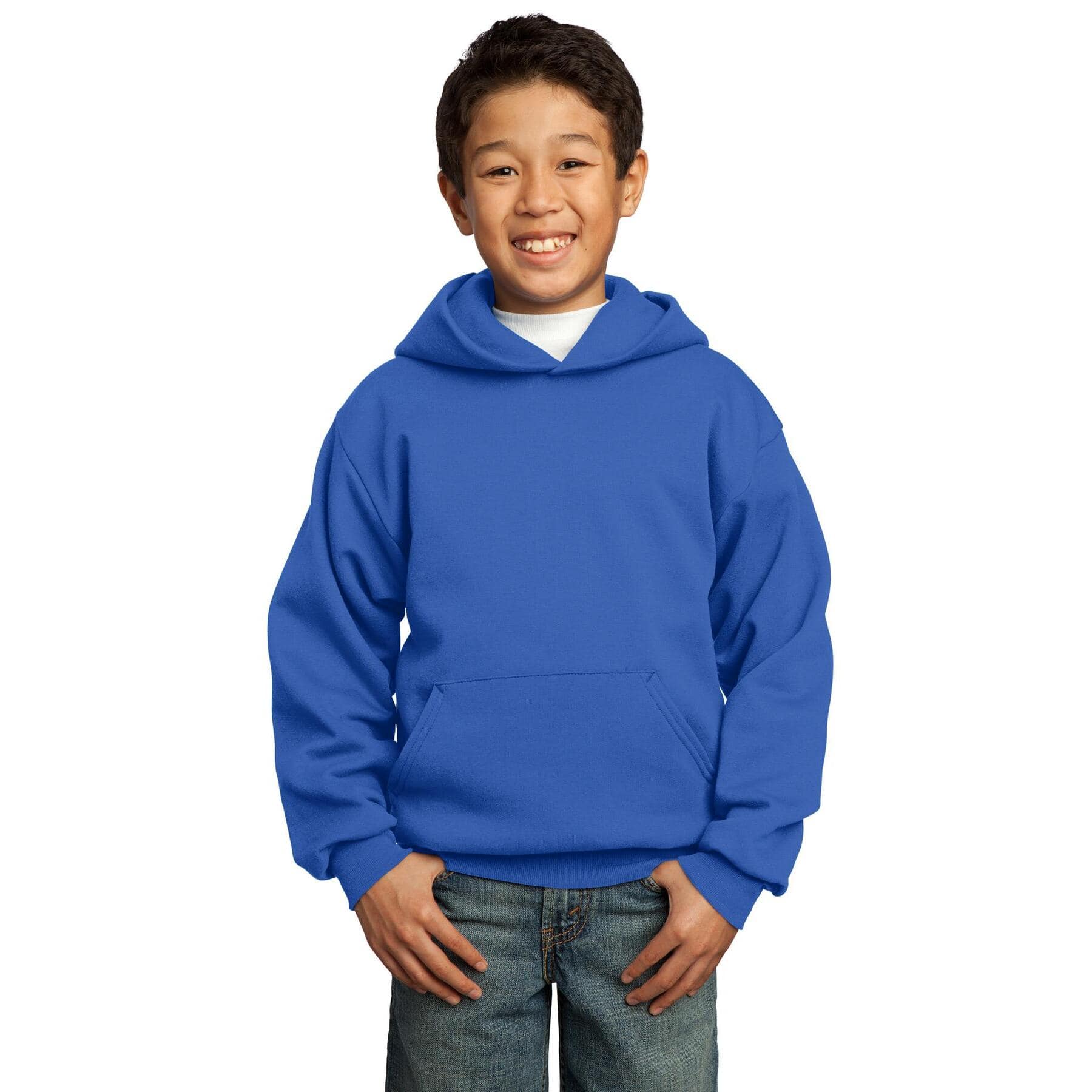 Port & Company® Colors Youth Core Fleece Pullover Hooded Sweatshirt