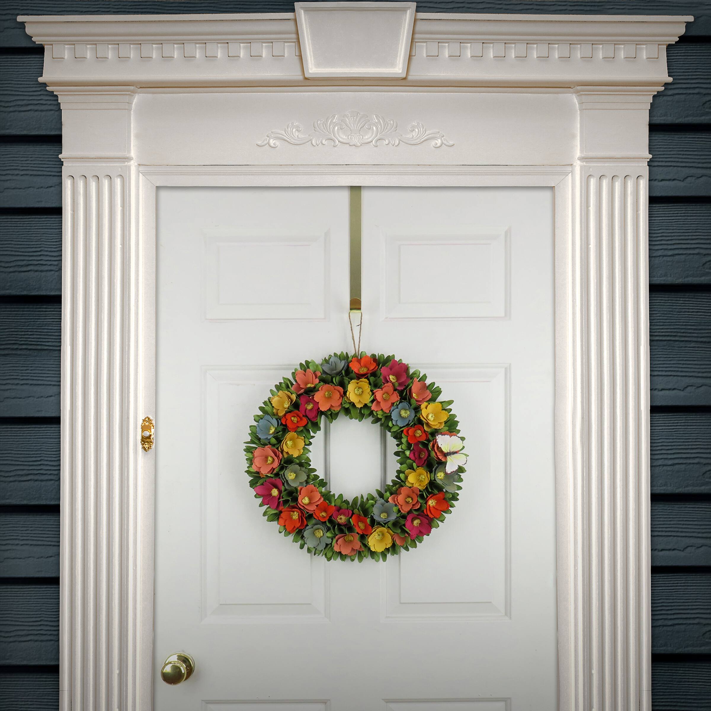 20" Spring Floral & Butterfly Wreath