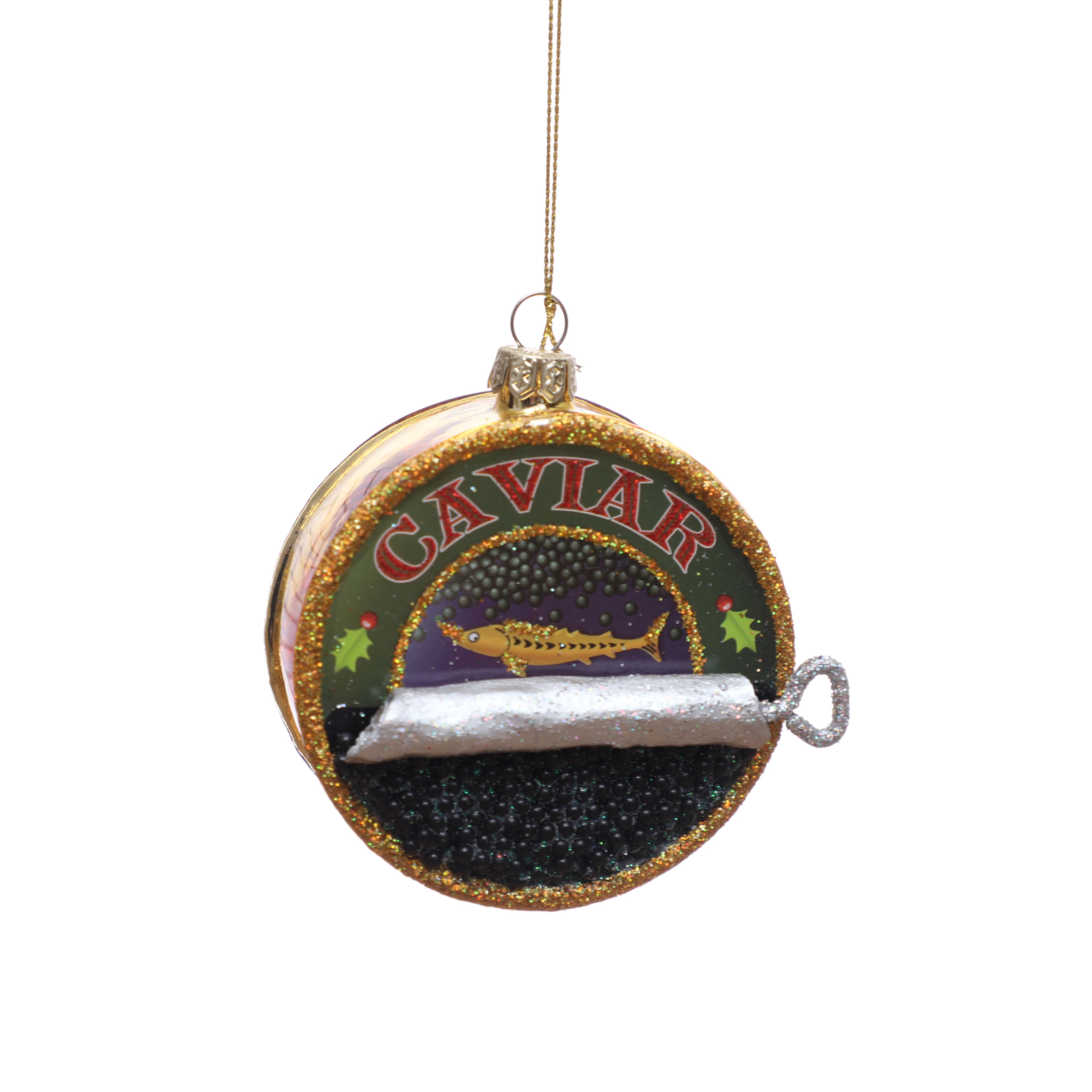 3.75&#x22; Caviar Tin Glass Ornament by Ashland&#xAE;