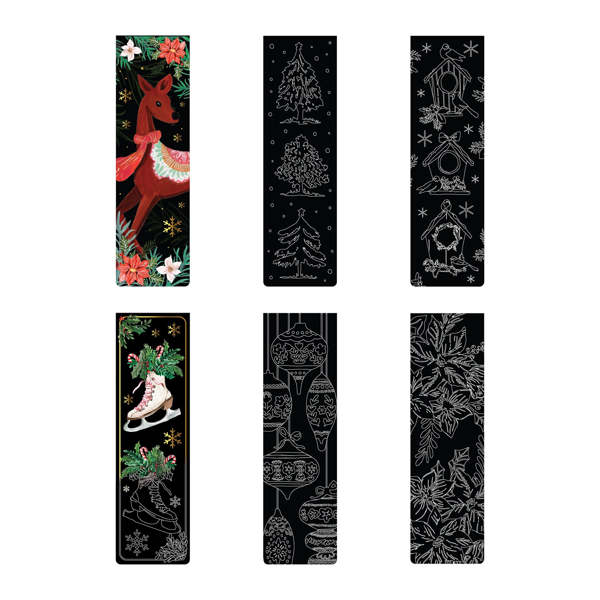 Brea Reese&#x2122; Classic Holiday Scratch Art Bookmarks
