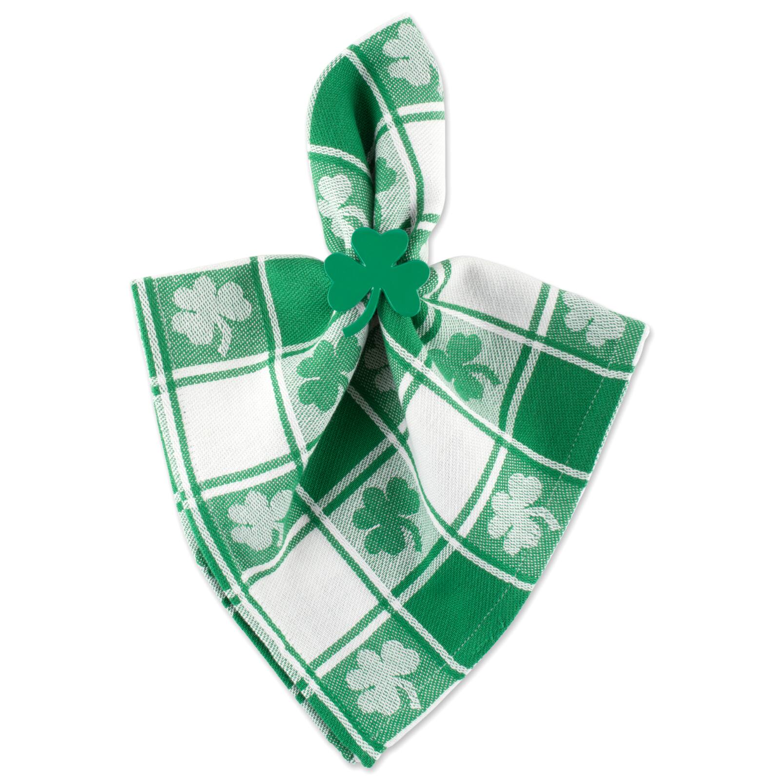 DII® Shamrock Woven Check Napkins, 6ct.
