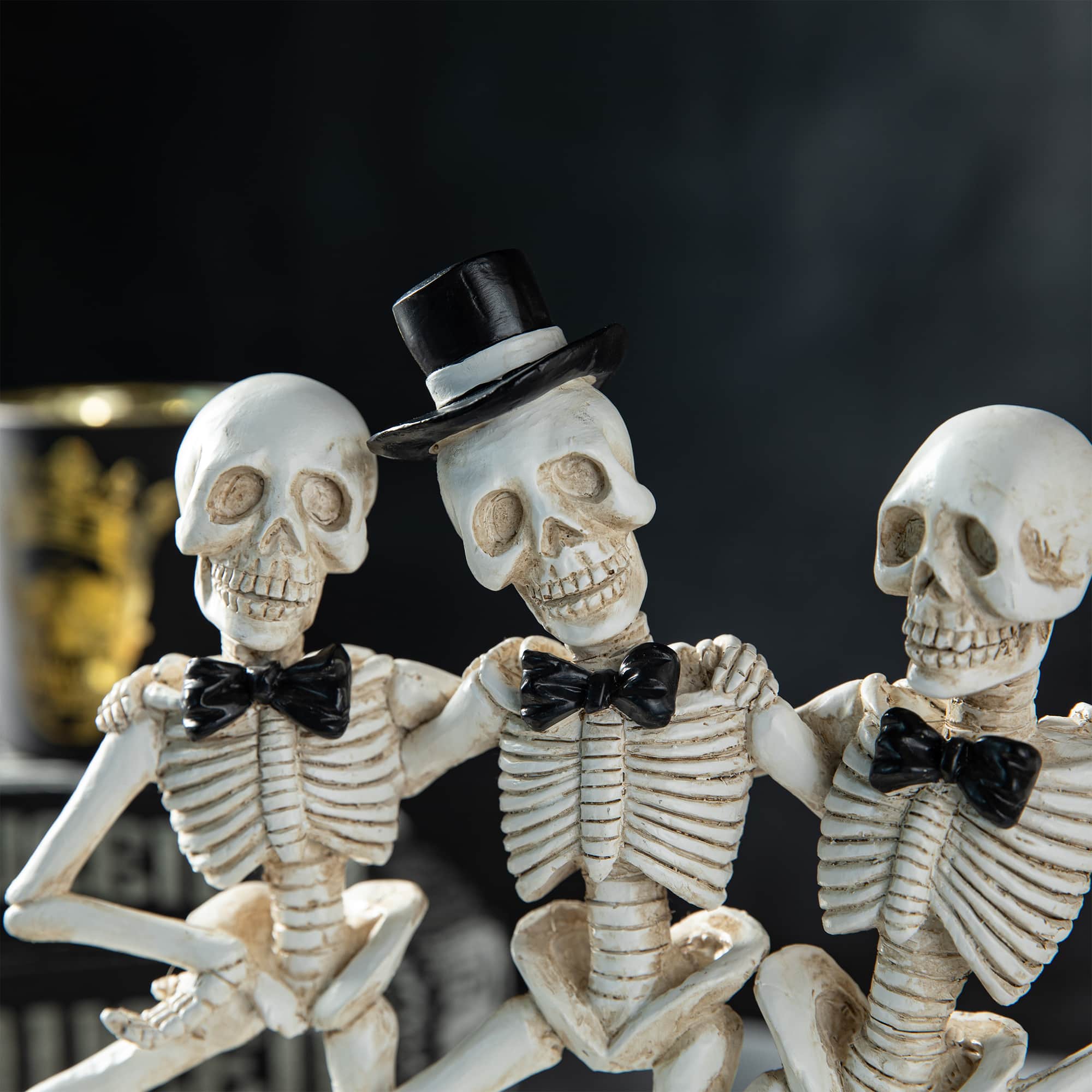 Glitzhome&#xAE; 10.5&#x22; Halloween Dancing Skeleton Table D&#xE9;cor