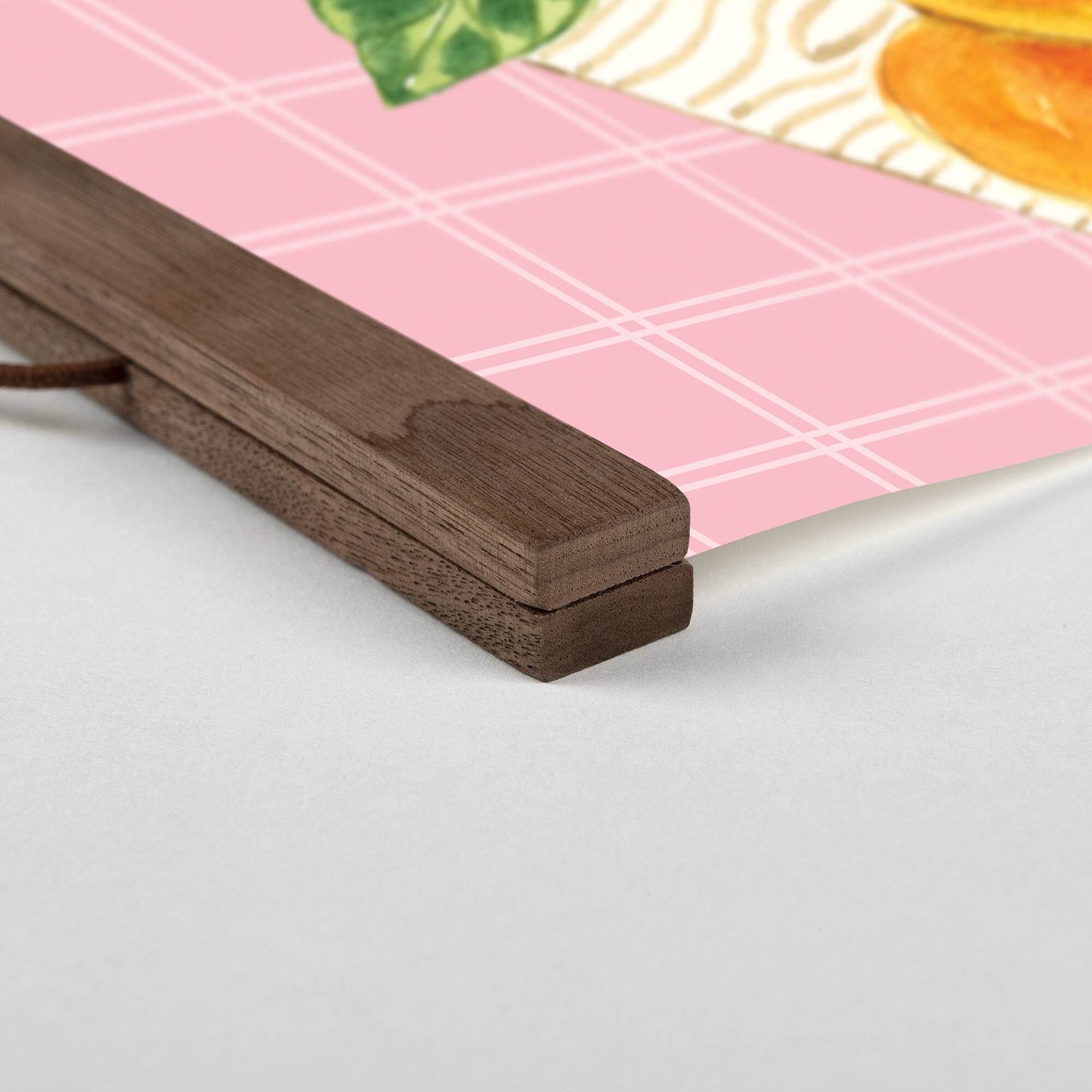 Watercolor Citrus Board Teak Hanging Canvas