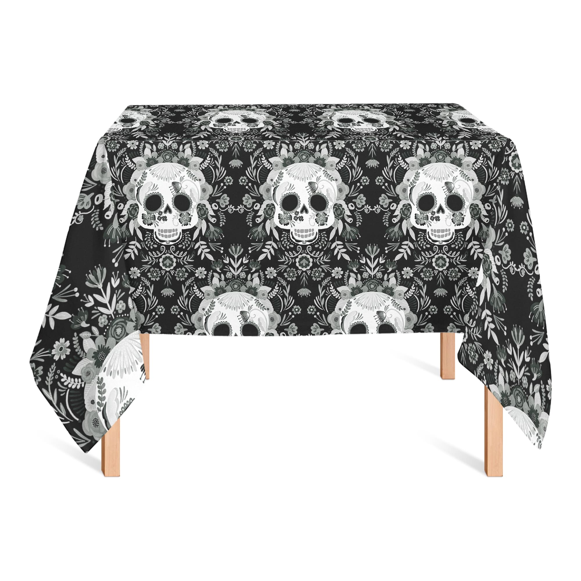 Sugar Skull Pattern 58" x 58" Tablecloth
