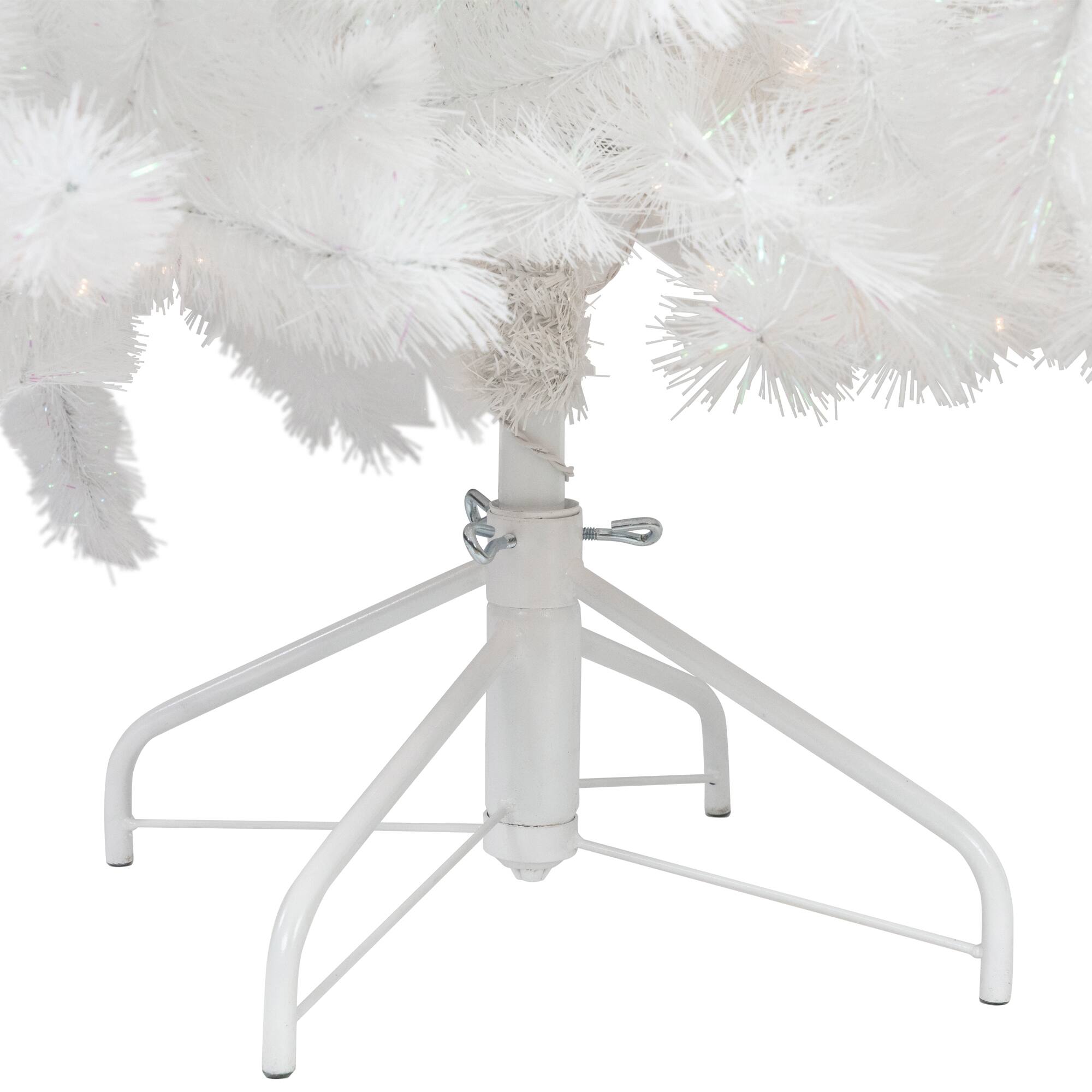 6.5ft. Pre-Lit White Alaskan Pine Artificial Christmas Tree, Warm White LED Lights