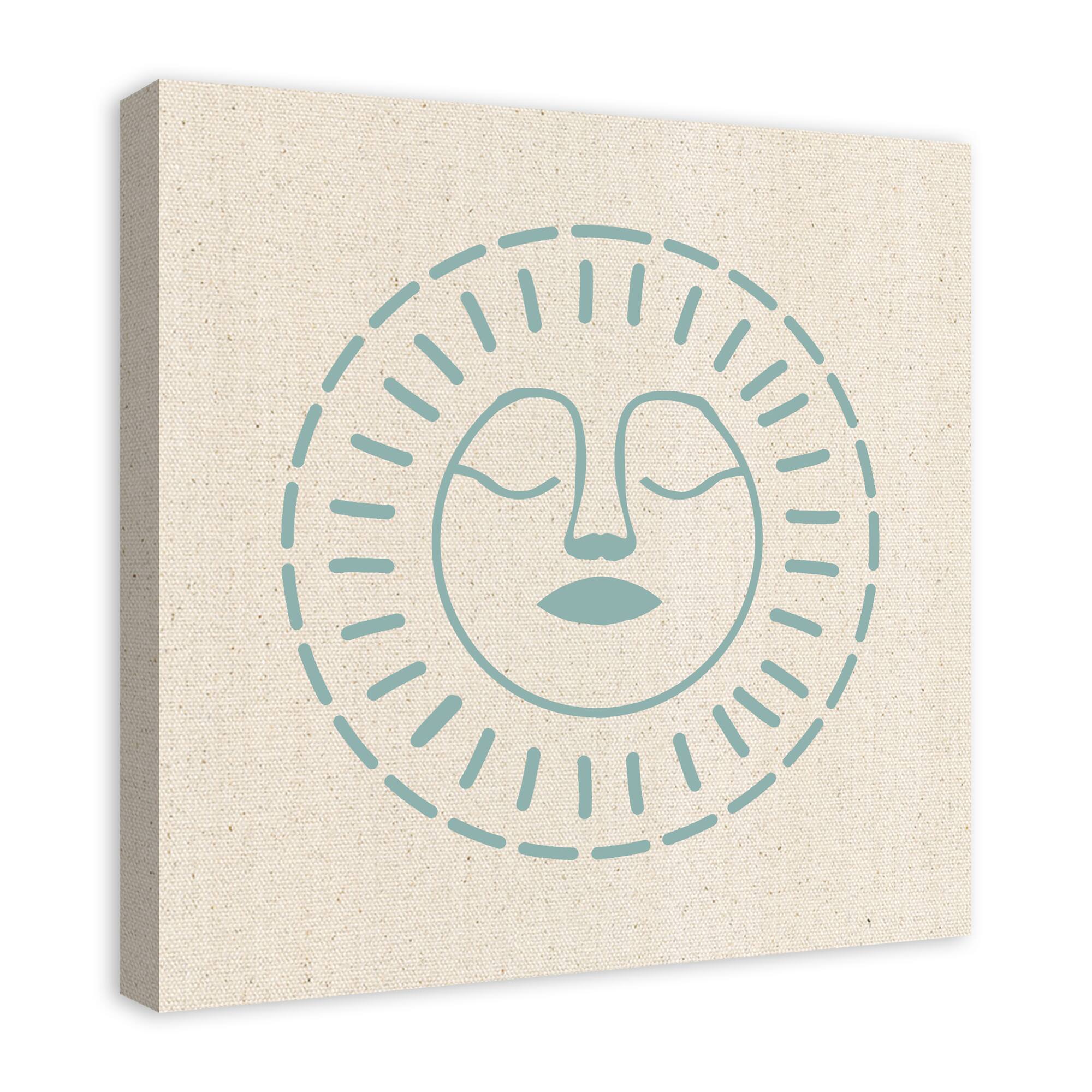 Sun Face Canvas Wall Art