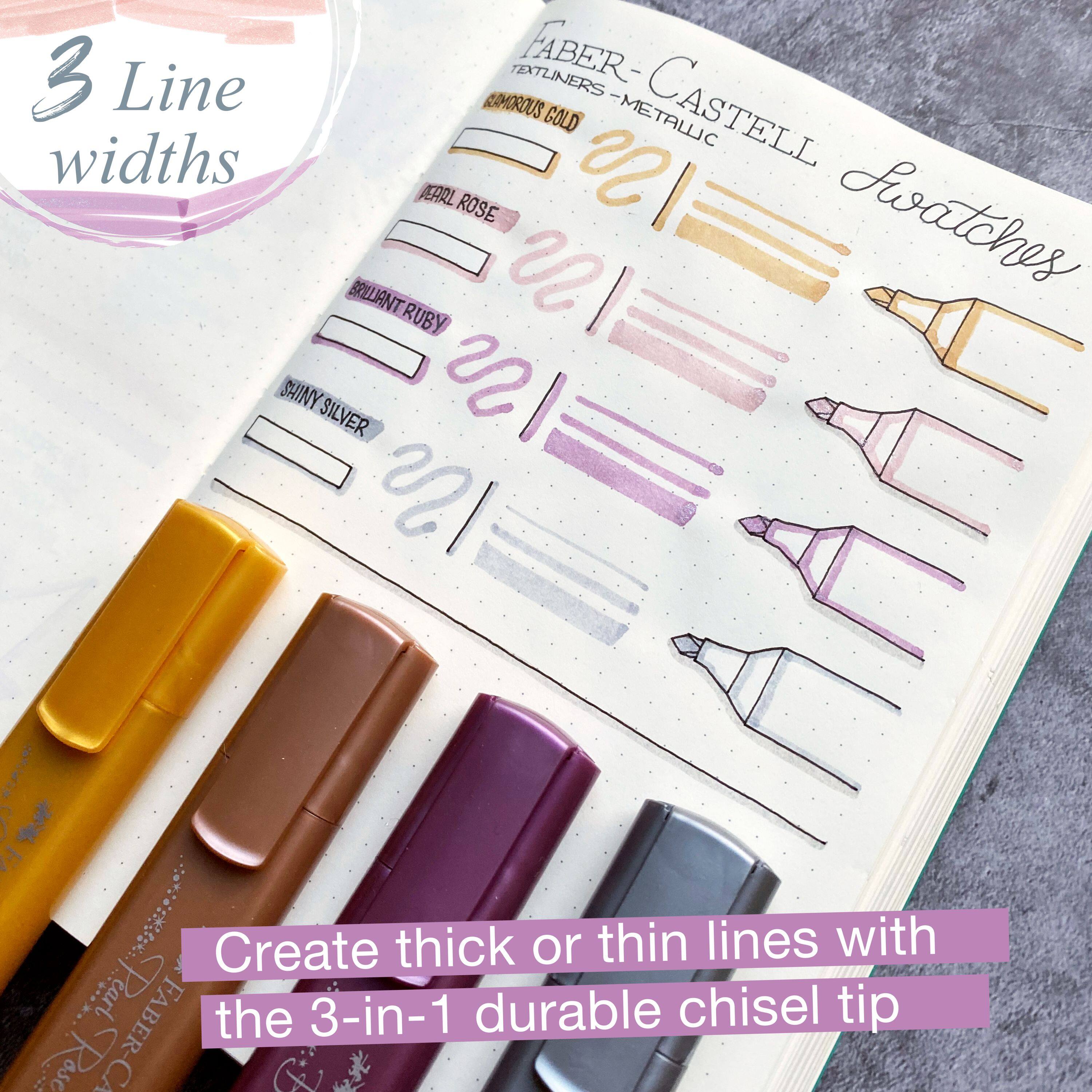 Faber-Castell&#xAE; Textliner 8 Color Metallic Highlighters