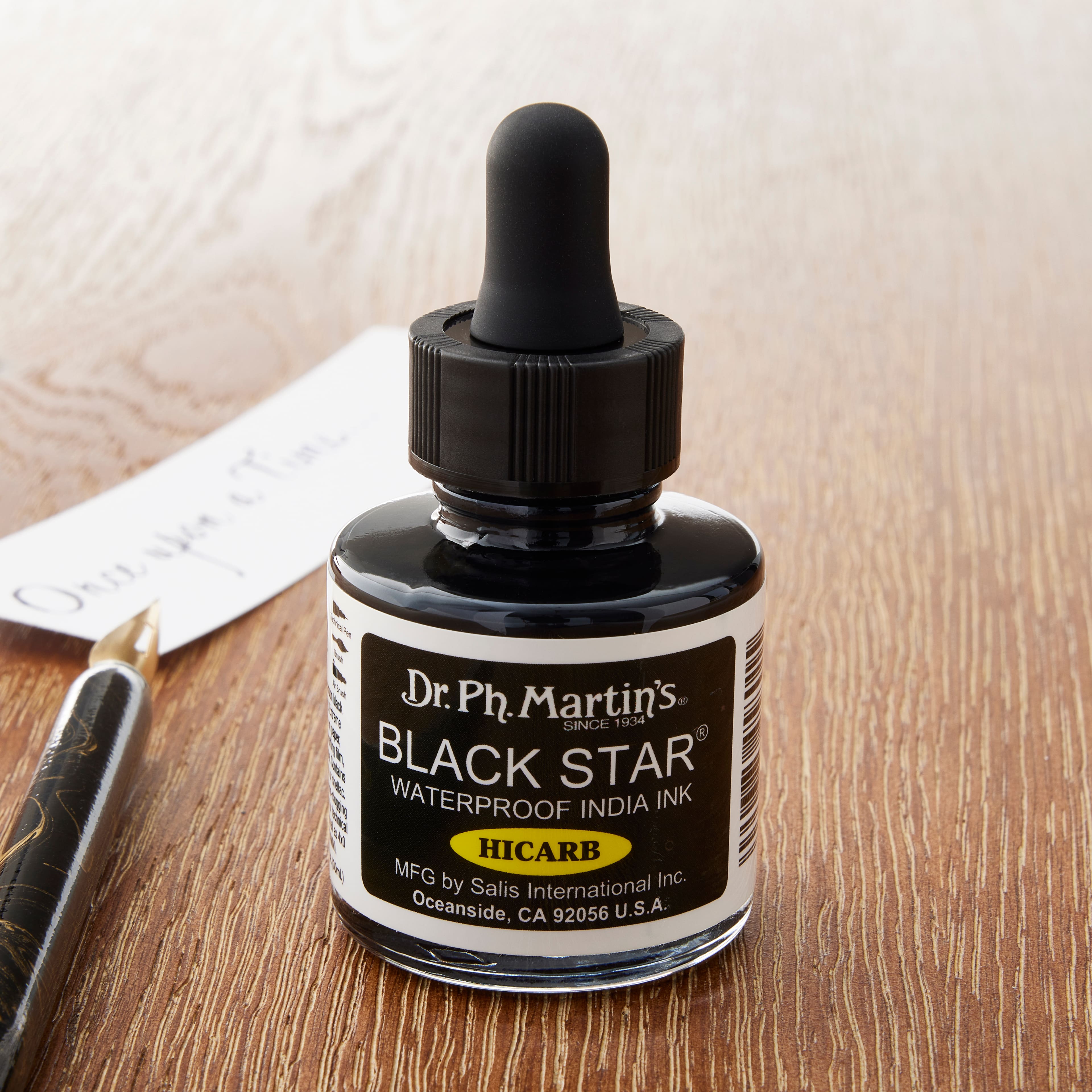 Dr. Ph. Martin&#x27;s&#xAE; Black Star&#xAE; Waterproof India Ink, Hicarb