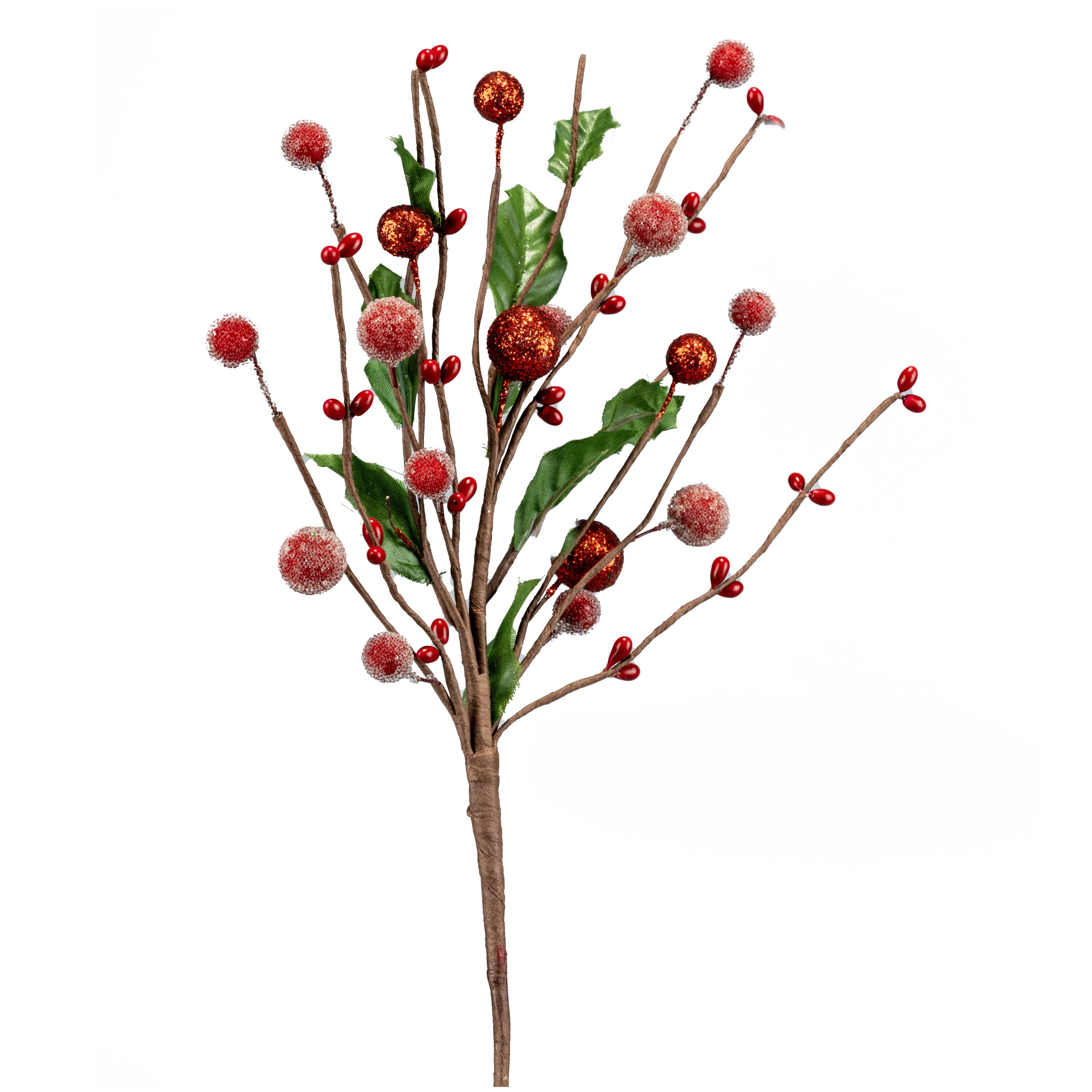 12.25&#x22; Dark Red Glitter &#x26; Iced Berry Pick by Ashland&#xAE;