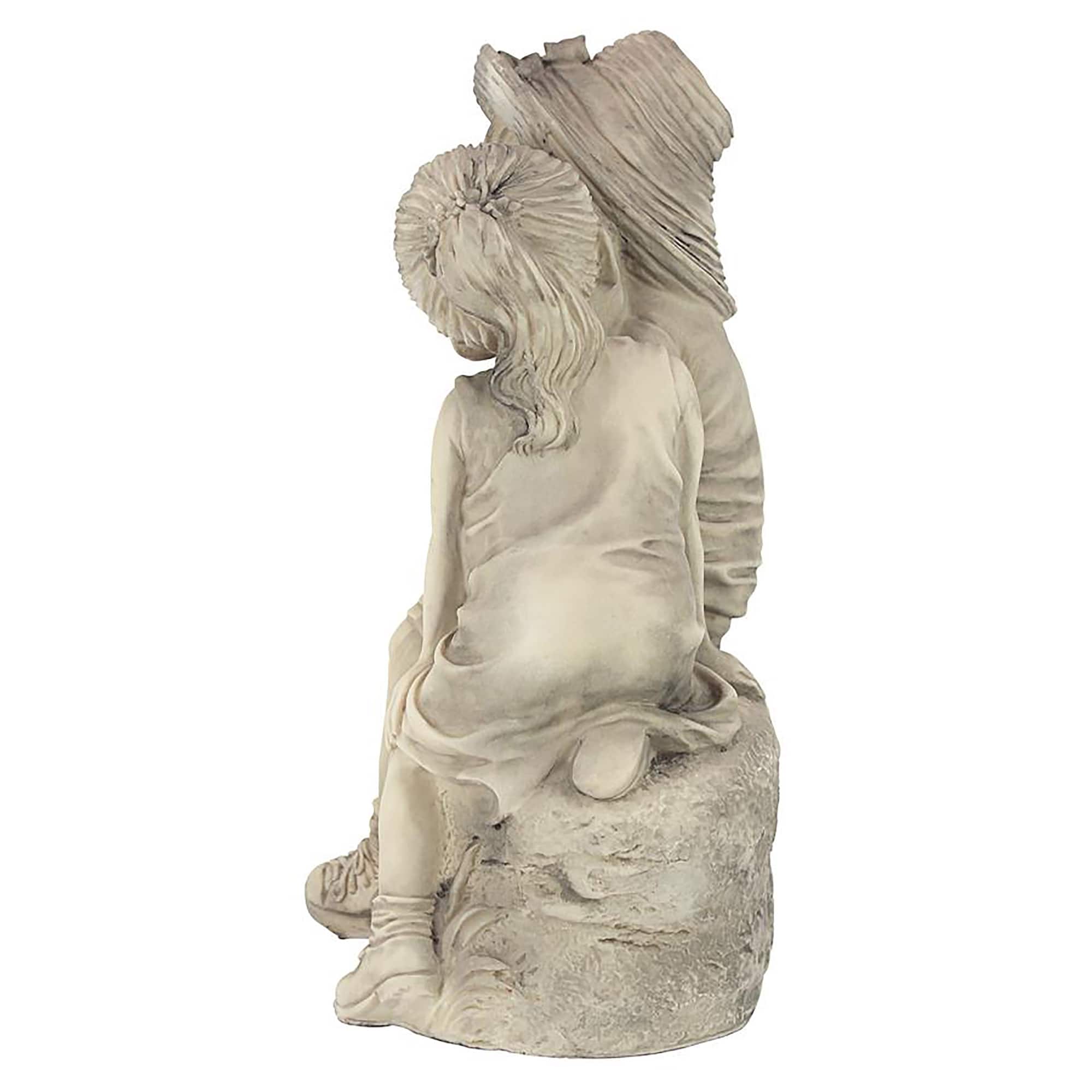 Design Toscano 14&#x22; Kissing Boy &#x26; Girl Statue