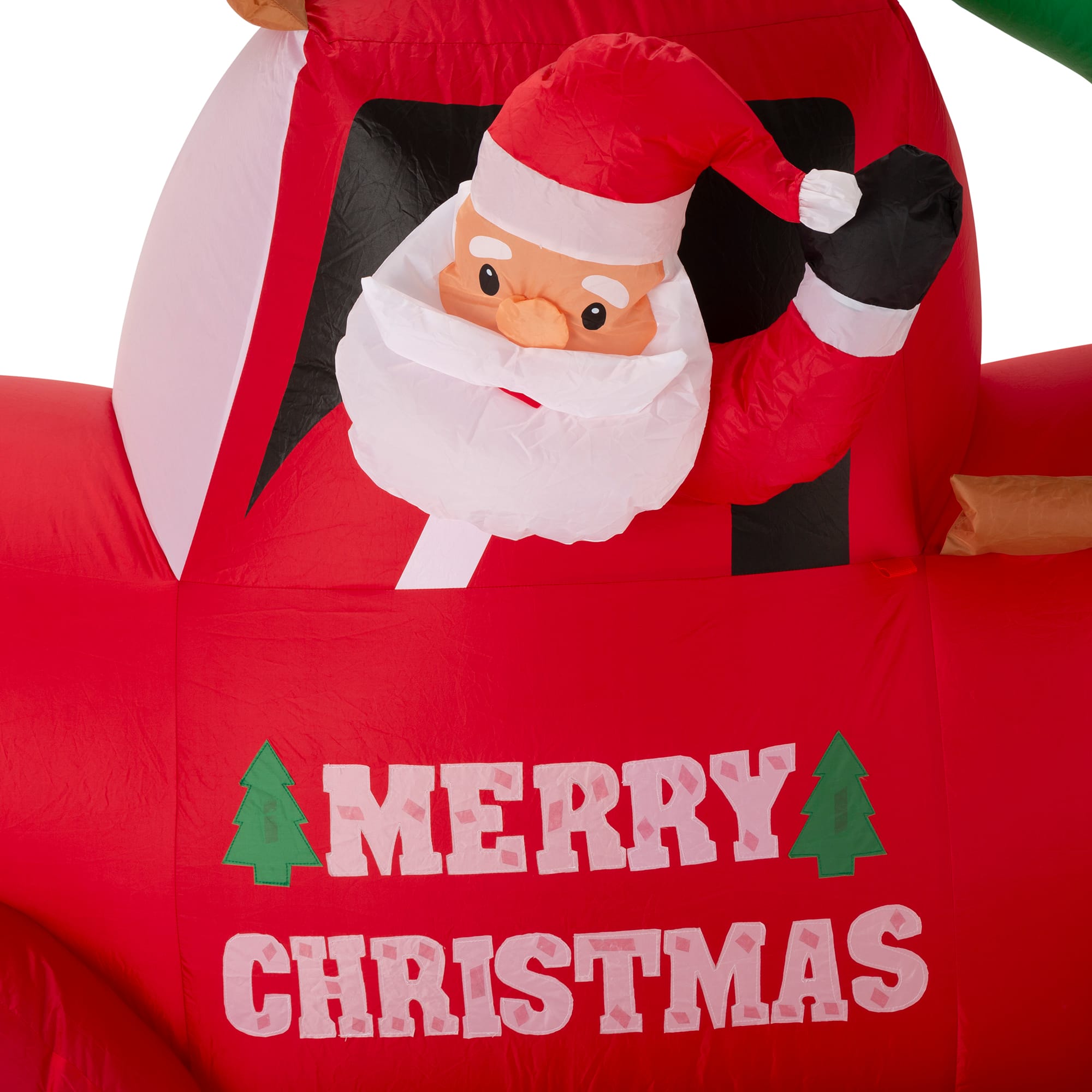 Glitzhome&#xAE; 7ft. Inflatable Santa Claus On Truck