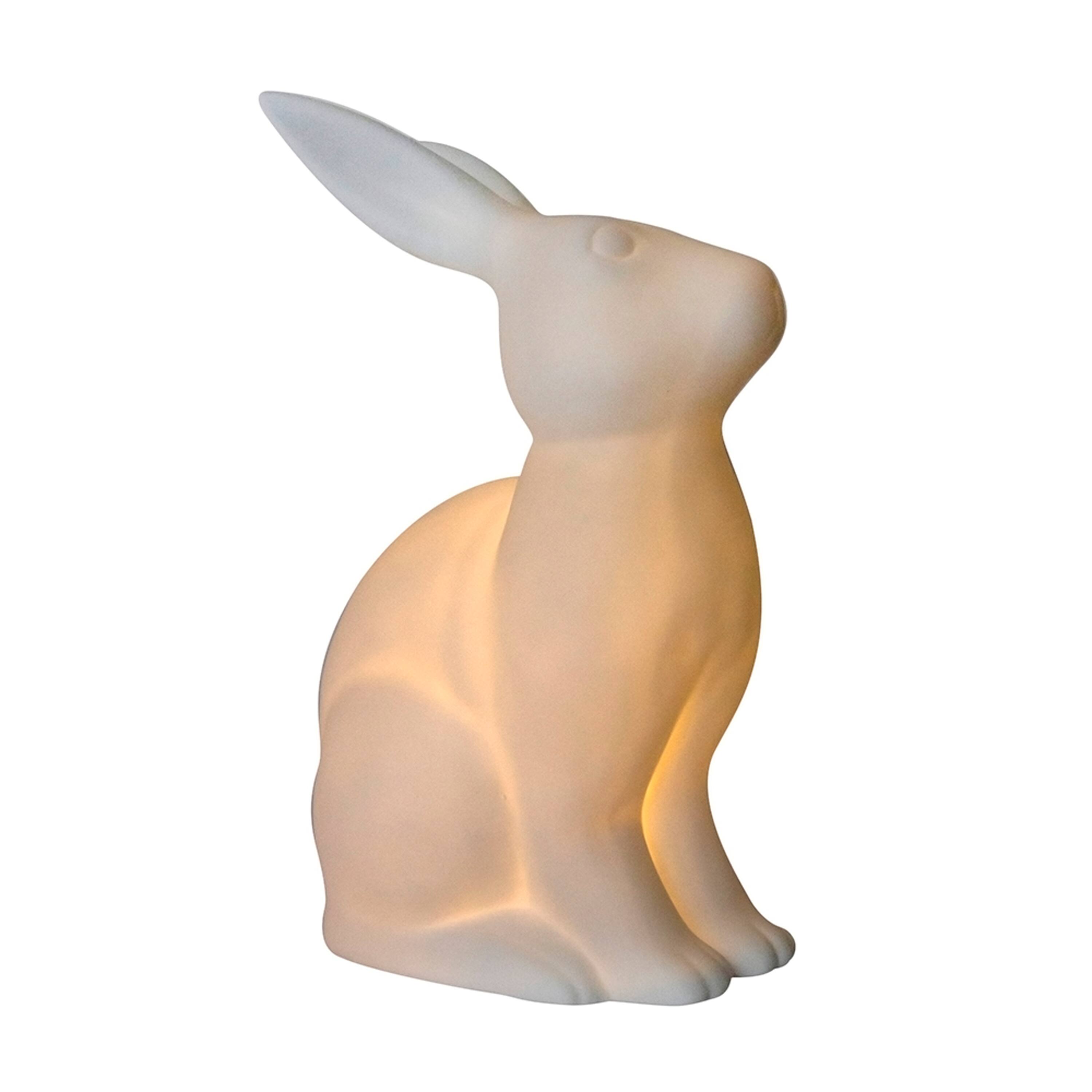 Simple Designs Porcelain Bunny Rabbit Shaped Animal Light Table Lamp