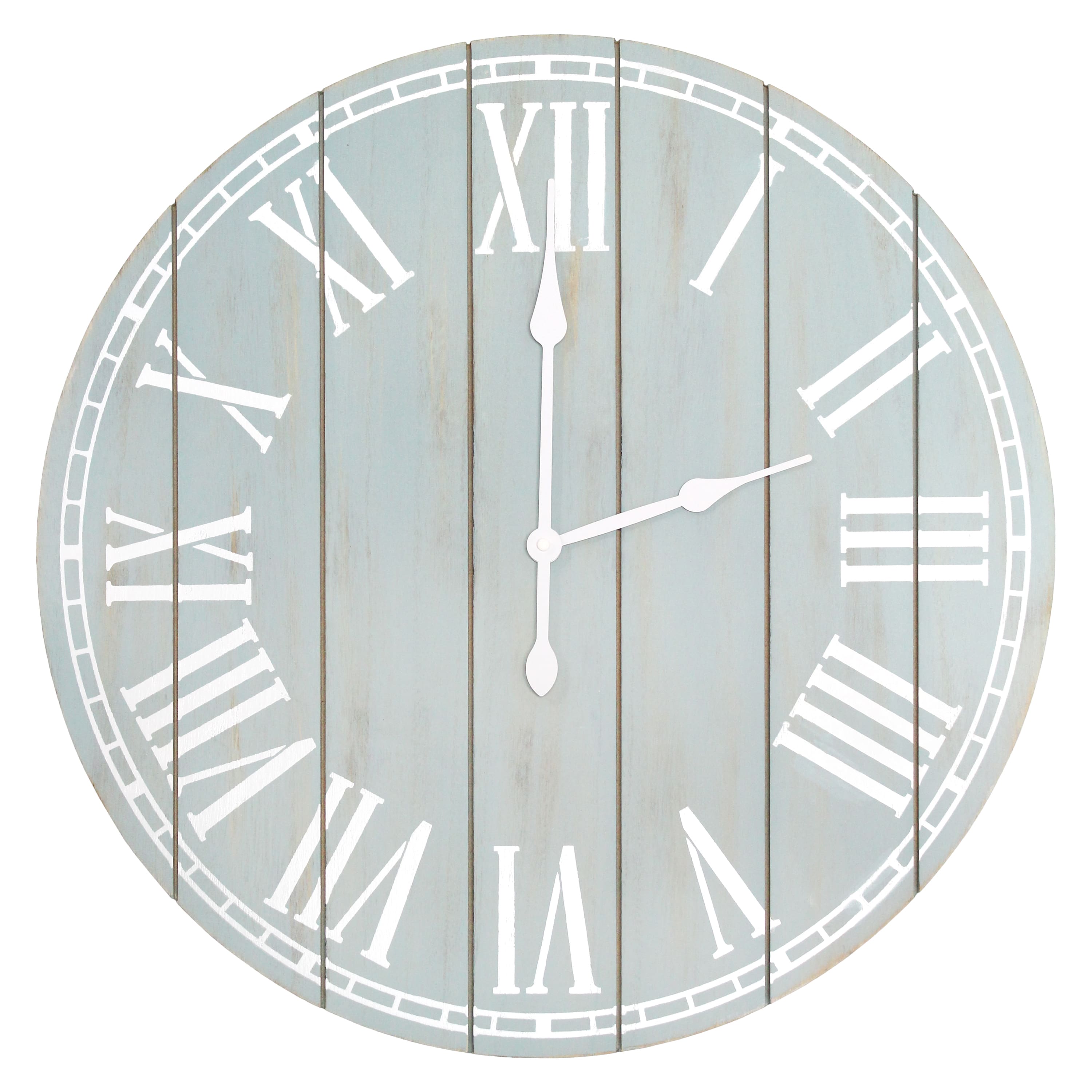Elegant Designs 23" Wood Plank Coastal Wall Clock