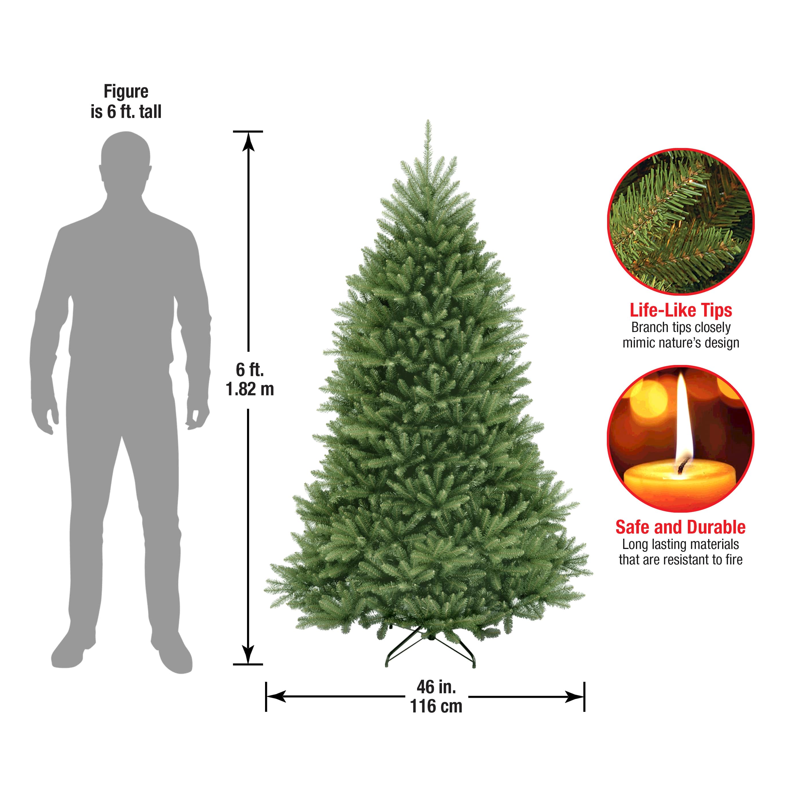 6ft. Unlit Dunhill® Fir Full Artificial Christmas Tree