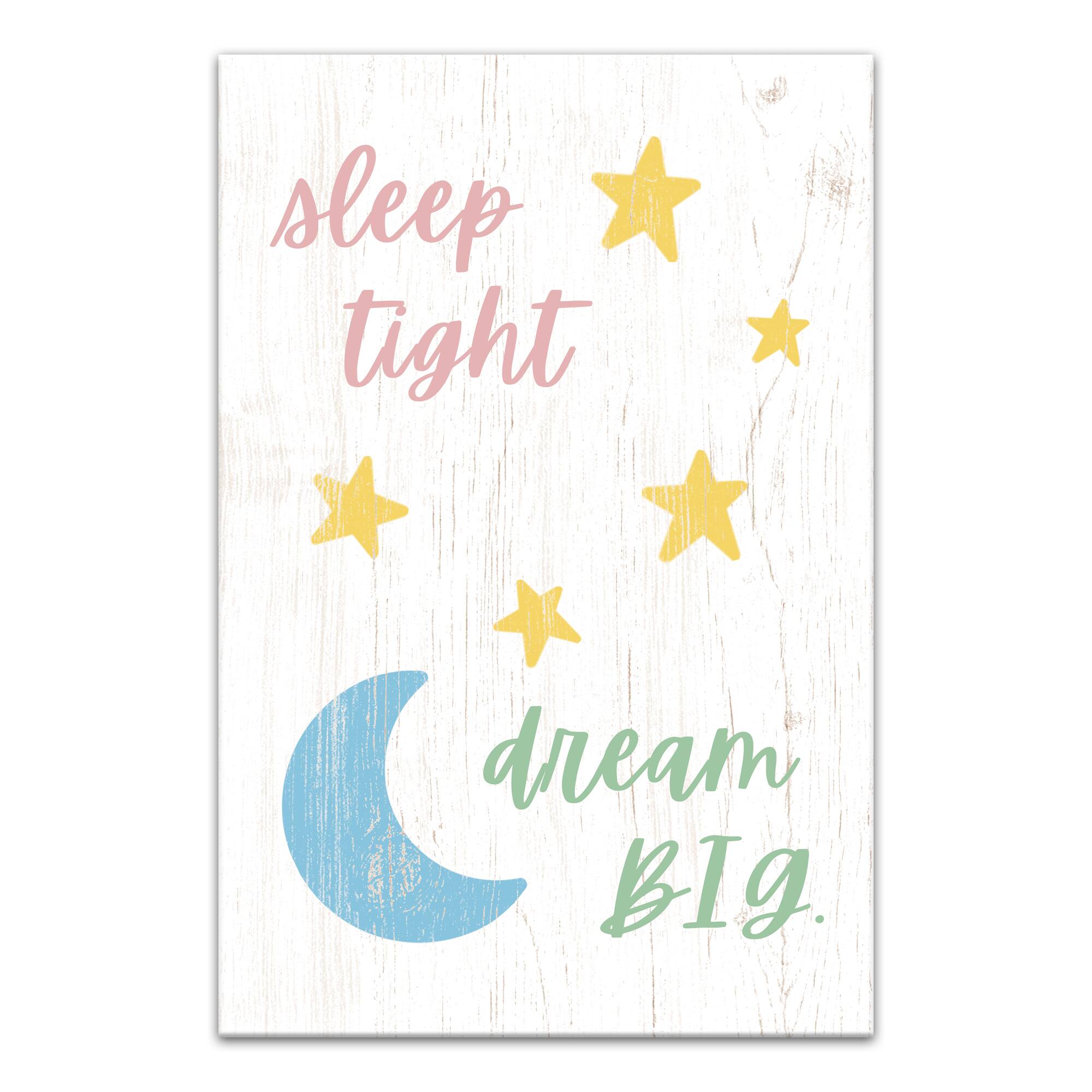 Sleep Tight Dream Big 20" x 30" Canvas Wall Art