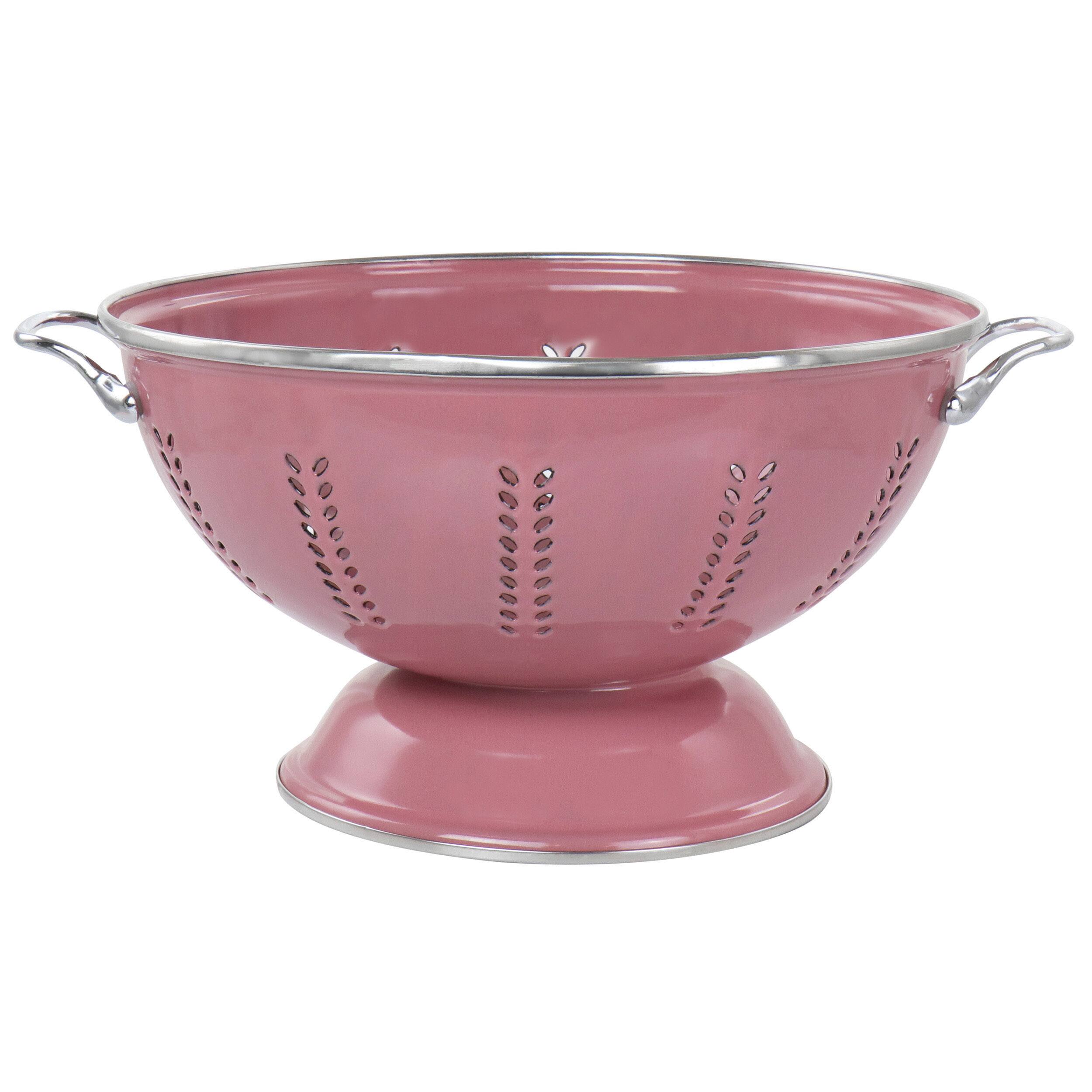 Gibson Home Plaza Cafe Red 4 Quart Enamel Colander