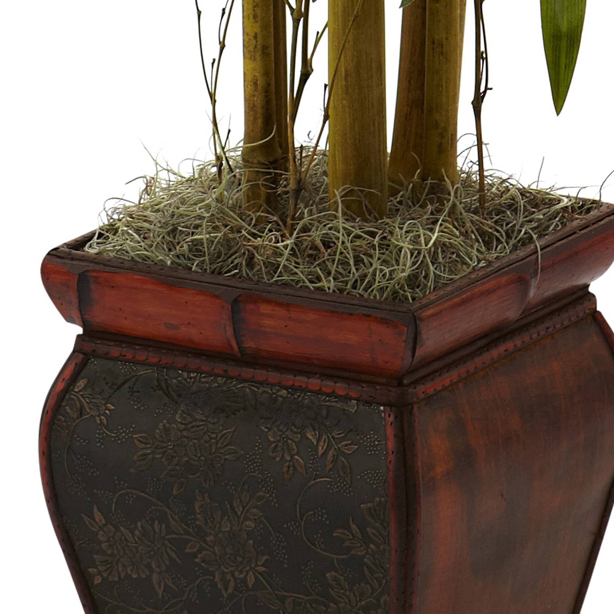 5.5ft. Bamboo Tree with Brown Planter