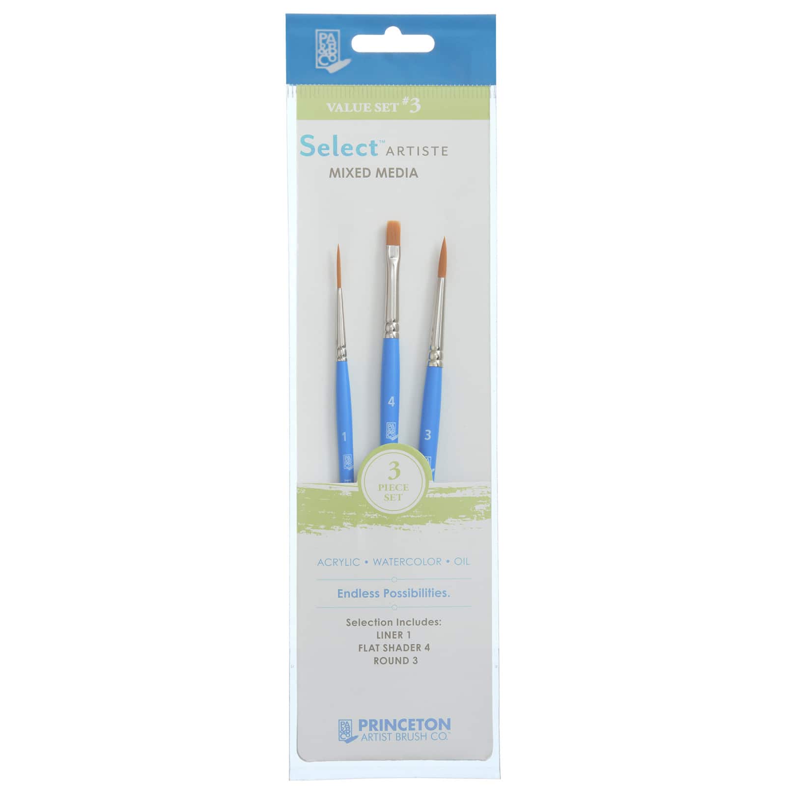 Princeton™ Select™ Artiste Series 3750 #3 Brush Set