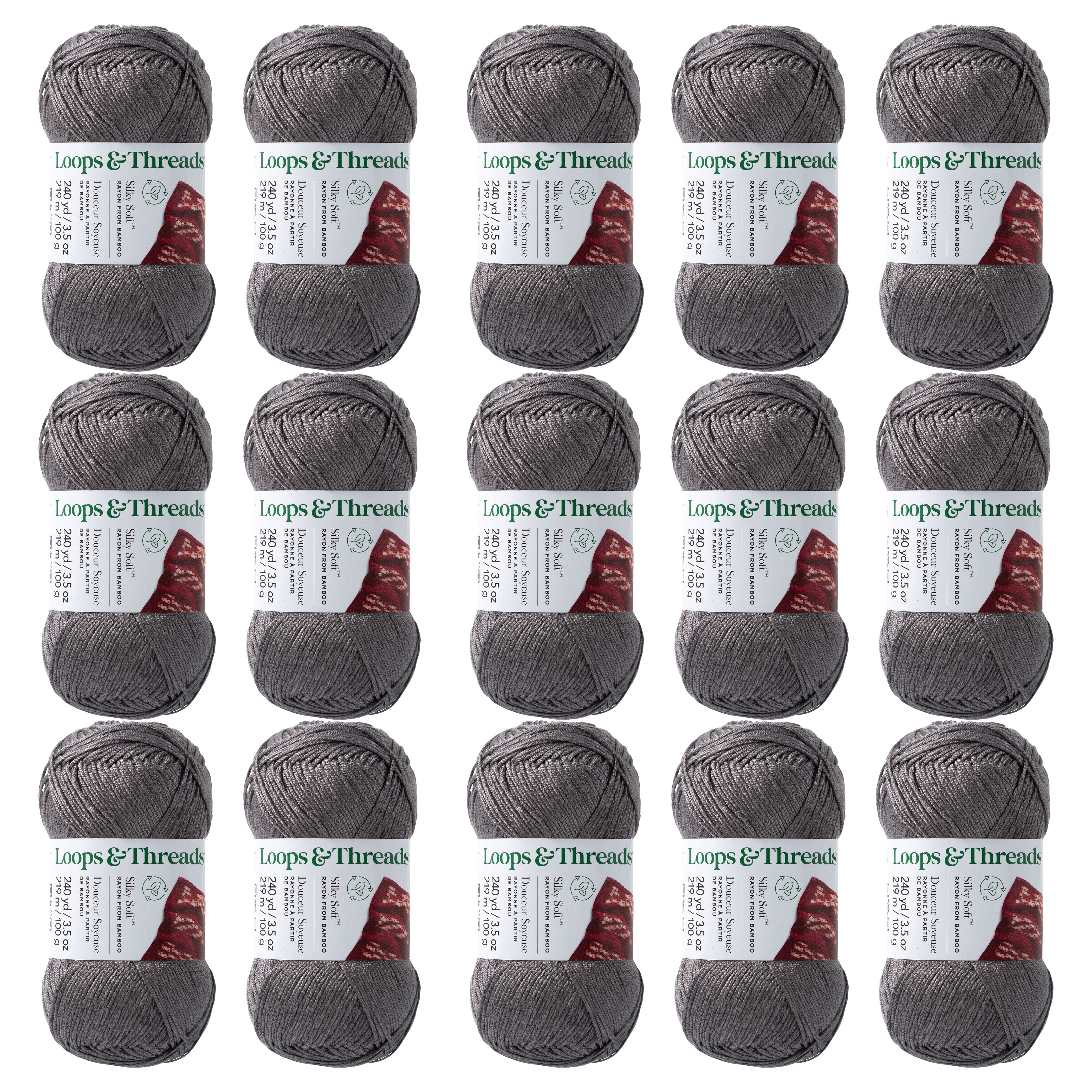 15 Pack: Silky Soft™ Yarn by Loops & Threads®