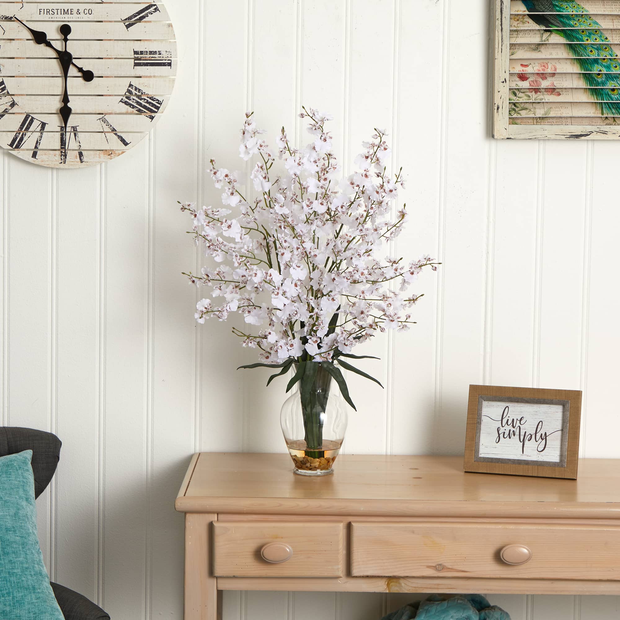 31" Dancing Lady Orchid Flower Arrangement in Glass Vase