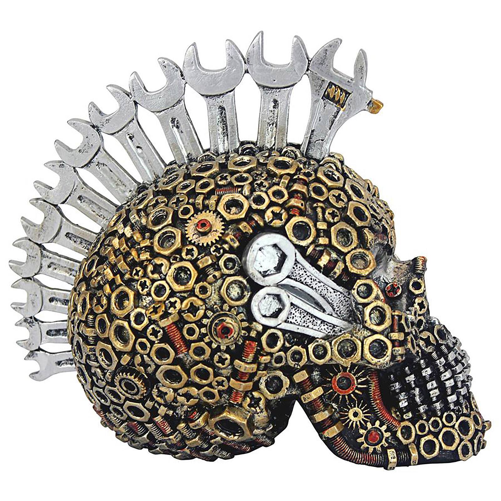 Design Toscano 5.5&#x22; Gear Head Nuts &#x26; Bolts Motor Skull Statue