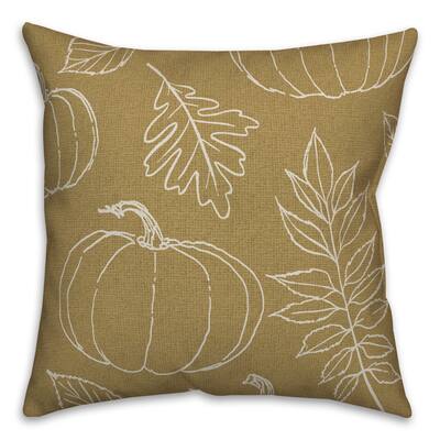 Mustard Yellow Fall Pattern Throw Pillow | Michaels