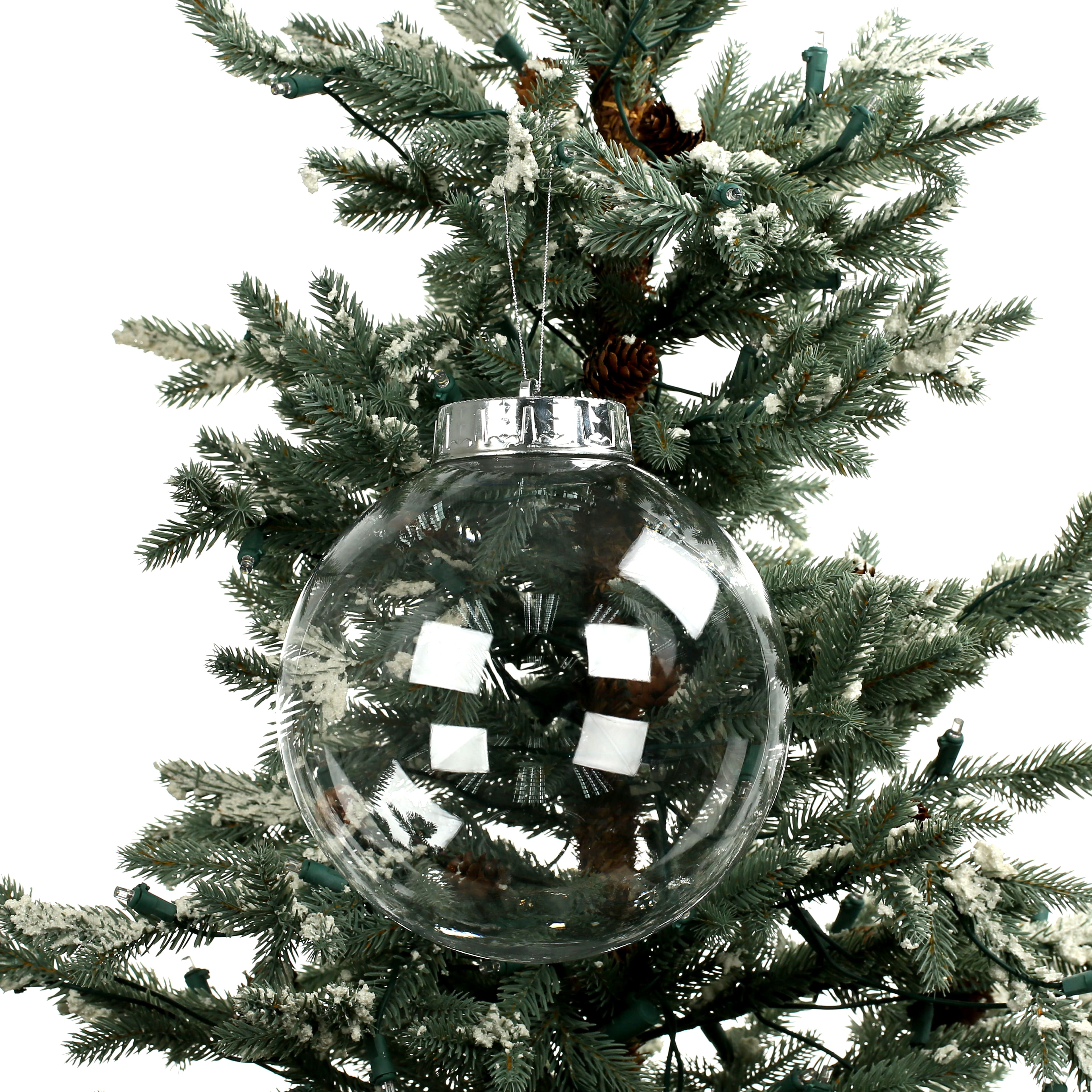 7.75&#x22; Clear DIY Plastic Ball Ornament by Make Market&#xAE;