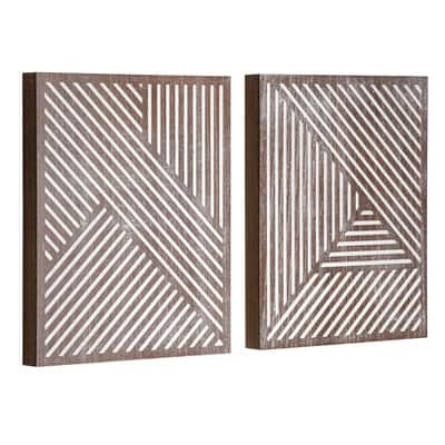 American Art Décor™ Walnut Brown Contemporary Wood Wall Décor Set ...