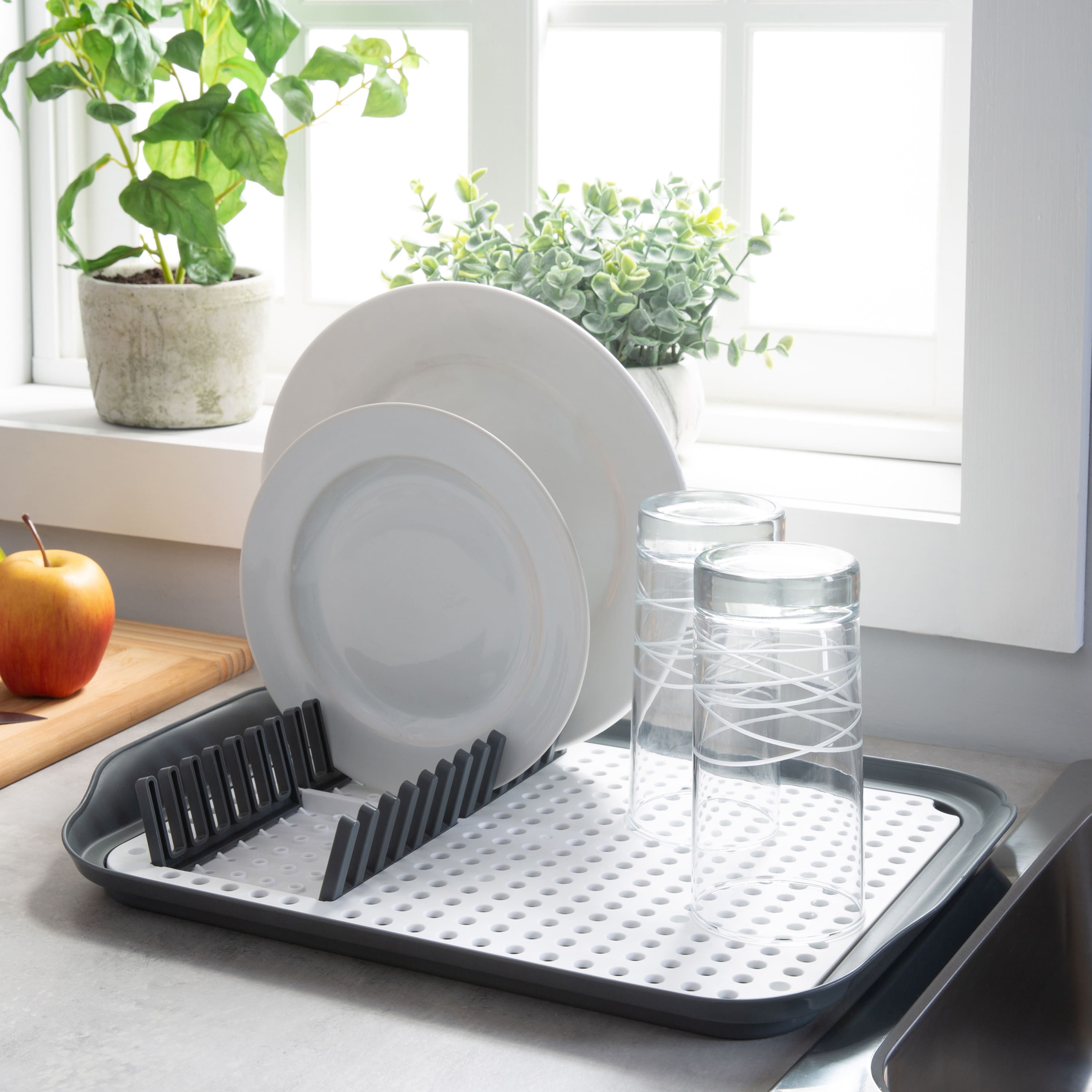 Kitchen Details 2-Tone Self Draining Dish Rack