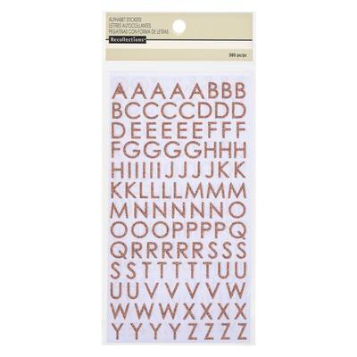Rose Gold Glitter Alphabet Stickers By Recollections™