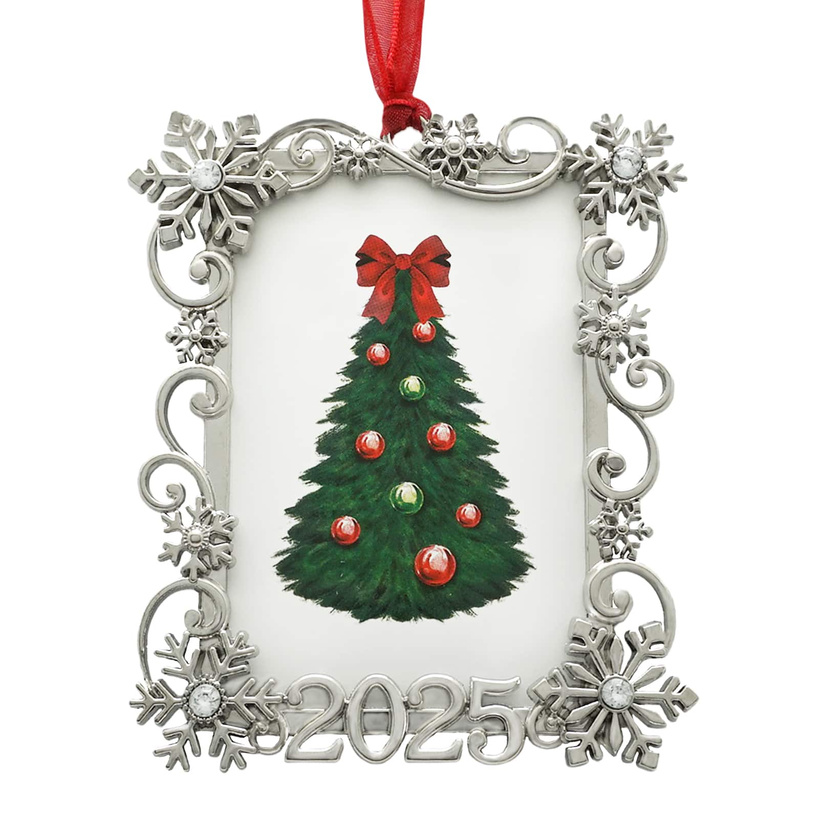 2&#x22; x 3&#x22; Silver Snowflake Metal Ornament Frame by Studio D&#xE9;cor&#xAE;