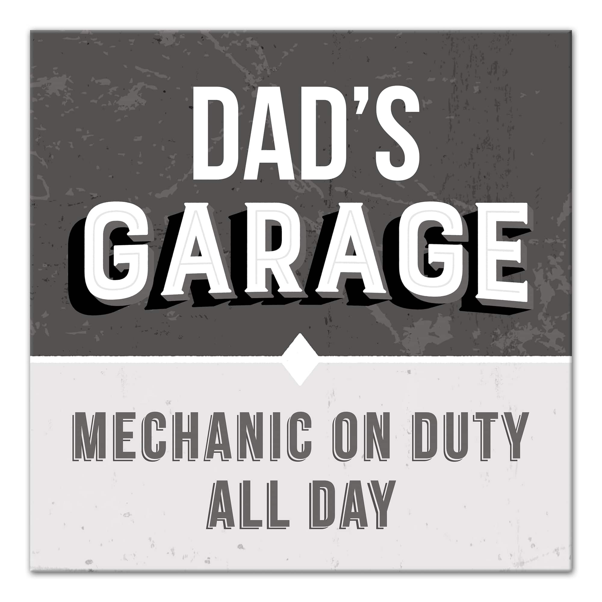 Garage Gray Dad Canvas Wall Art