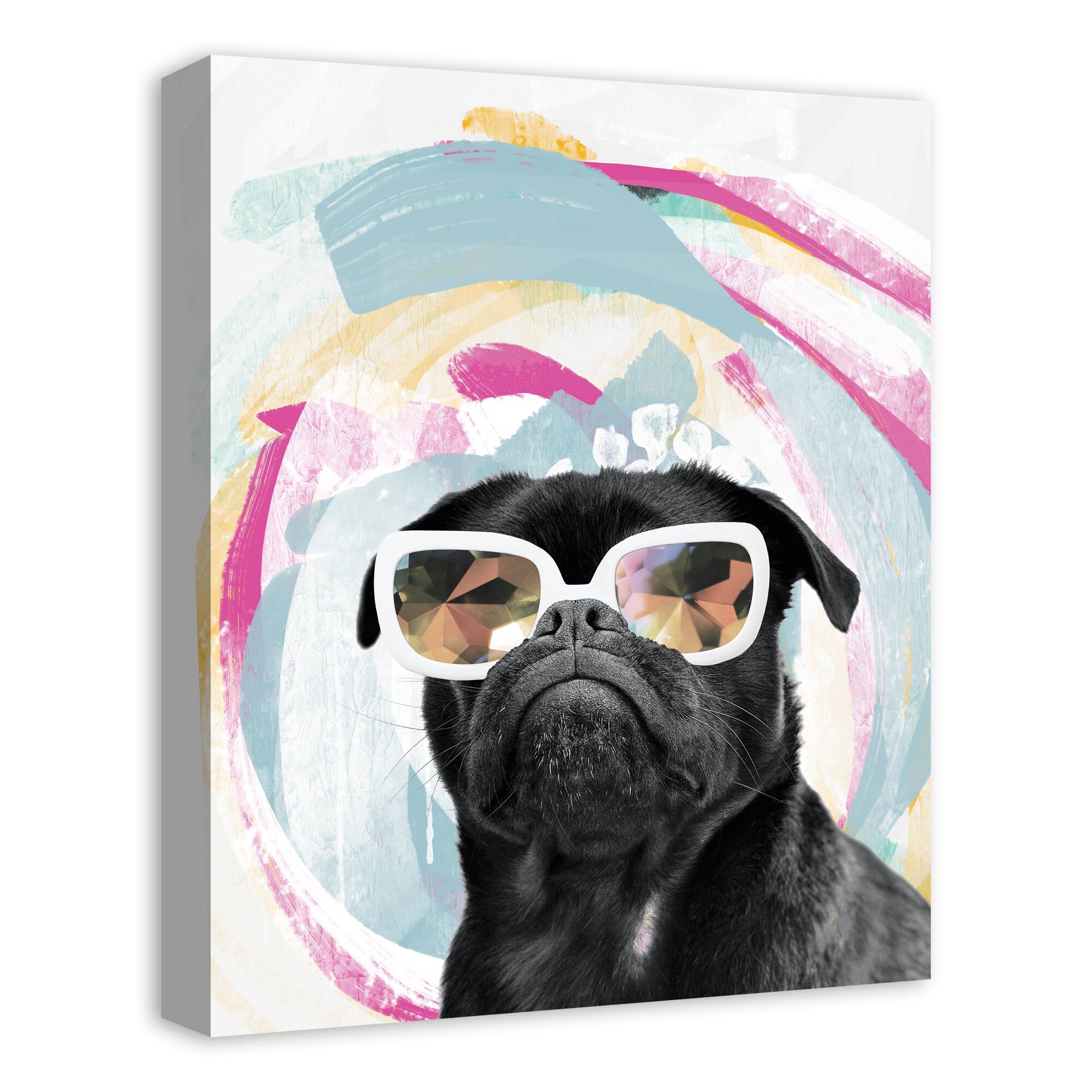 Kaleidoscope Pug 6 Canvas Wall Art