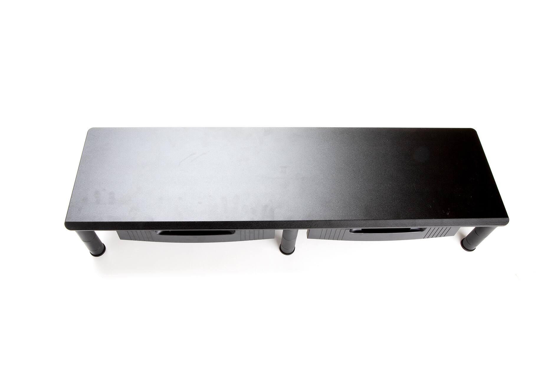 Mind Reader Black Large Dual Monitor Drawer Stand