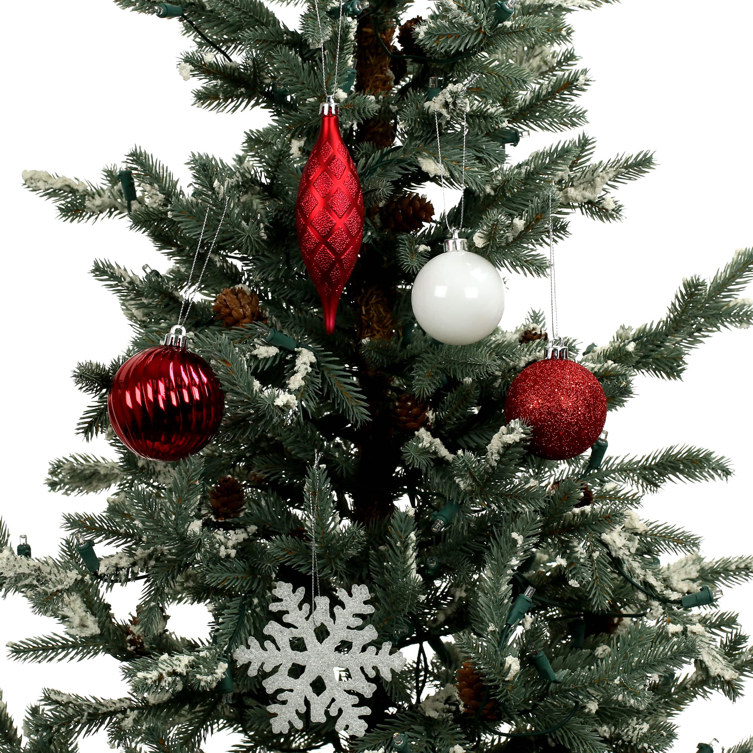 34 Pack Red &#x26; White Peppermint Lane Shatterproof Ornaments by Ashland&#xAE;