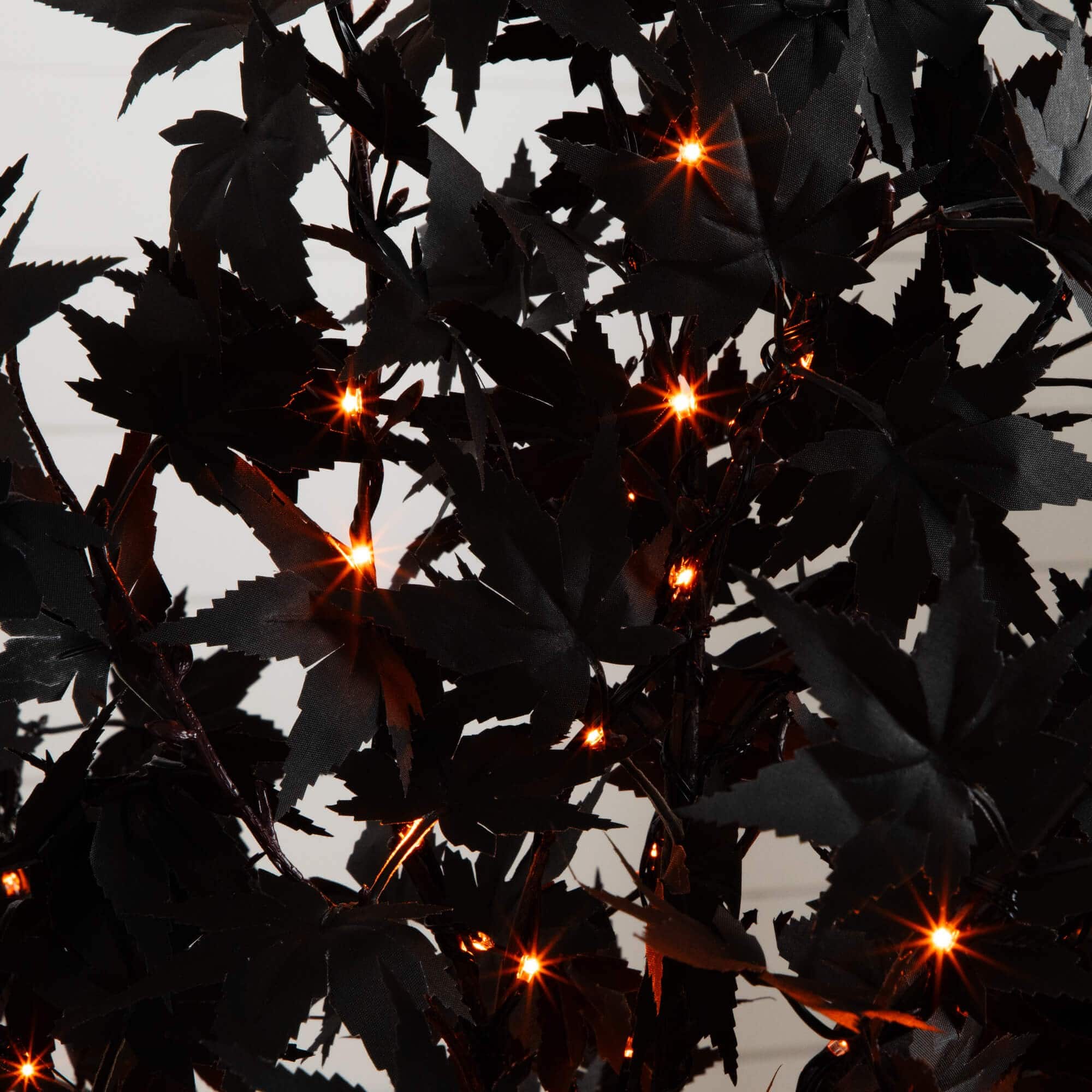 5ft. Pre-Lit Artificial Halloween Black Maple Tree with 240 Orange &#x26; Purple LED Lights