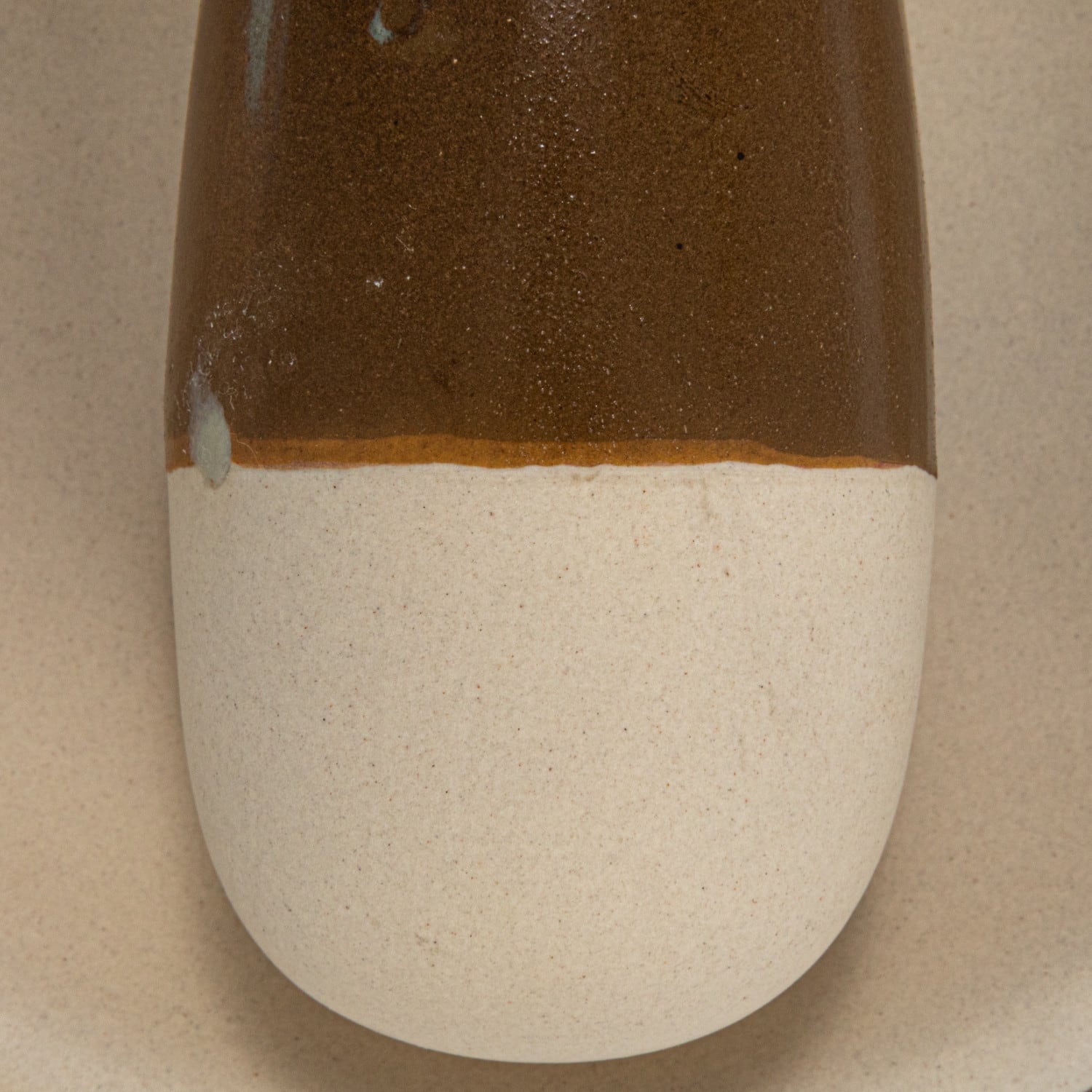 Hello Honey&#xAE; Brown &#x26; Cream Reactive Glaze Stoneware Mortar &#x26; Pestle