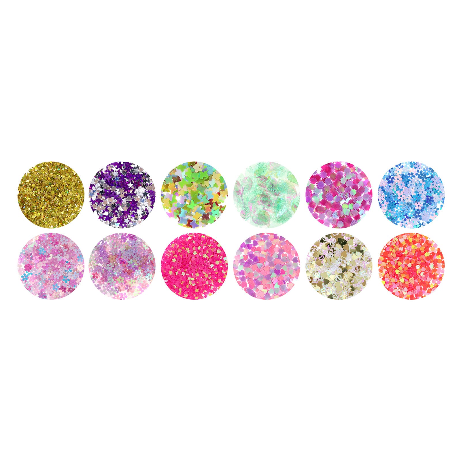 12 Packs: 12 ct. (144 total) Shaped Glitter Pack by Creatology&#x2122;