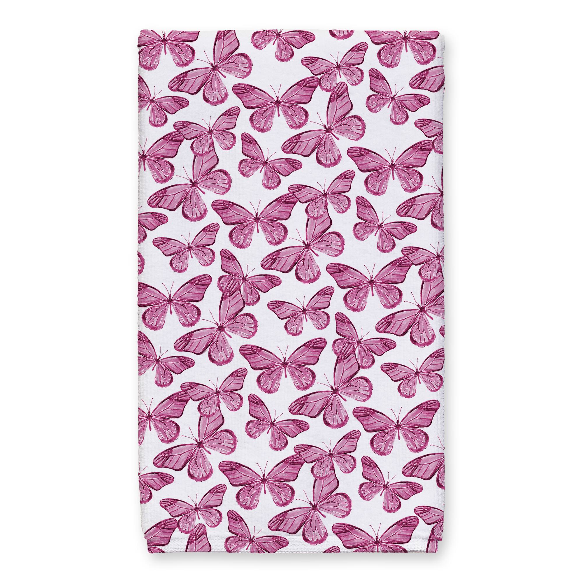 Cute Baby Goat Butterfly Flowers 16" x 25" Towel Set