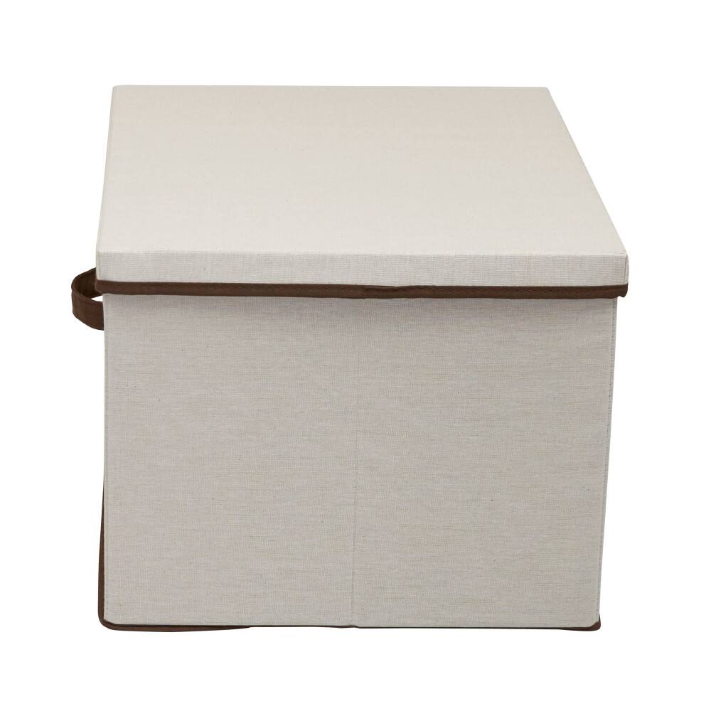 Household Essentials Canvas Storage Box with Lid