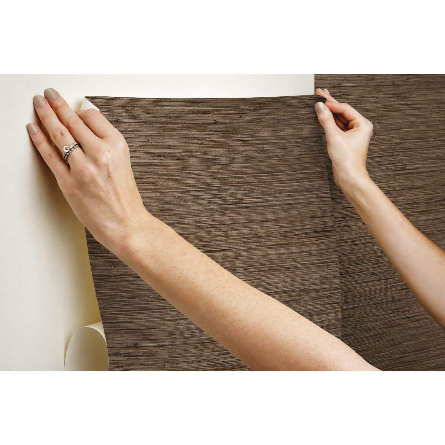 RoomMates Faux Grasscloth Peel &#x26; Stick Wallpaper