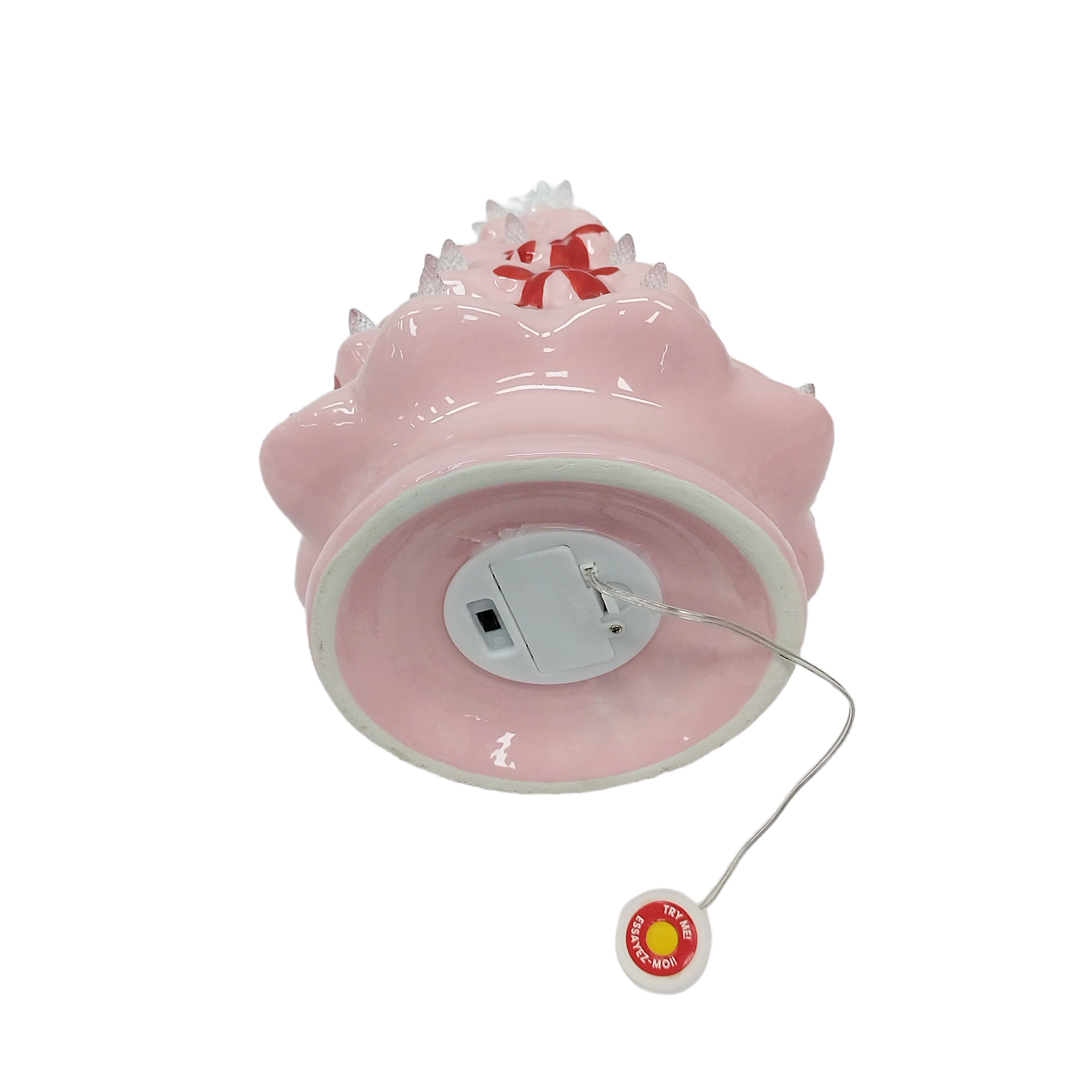 10&#x22; Pink Tree with Bows LED Ceramic Tabletop D&#xE9;cor by Ashland&#xAE;