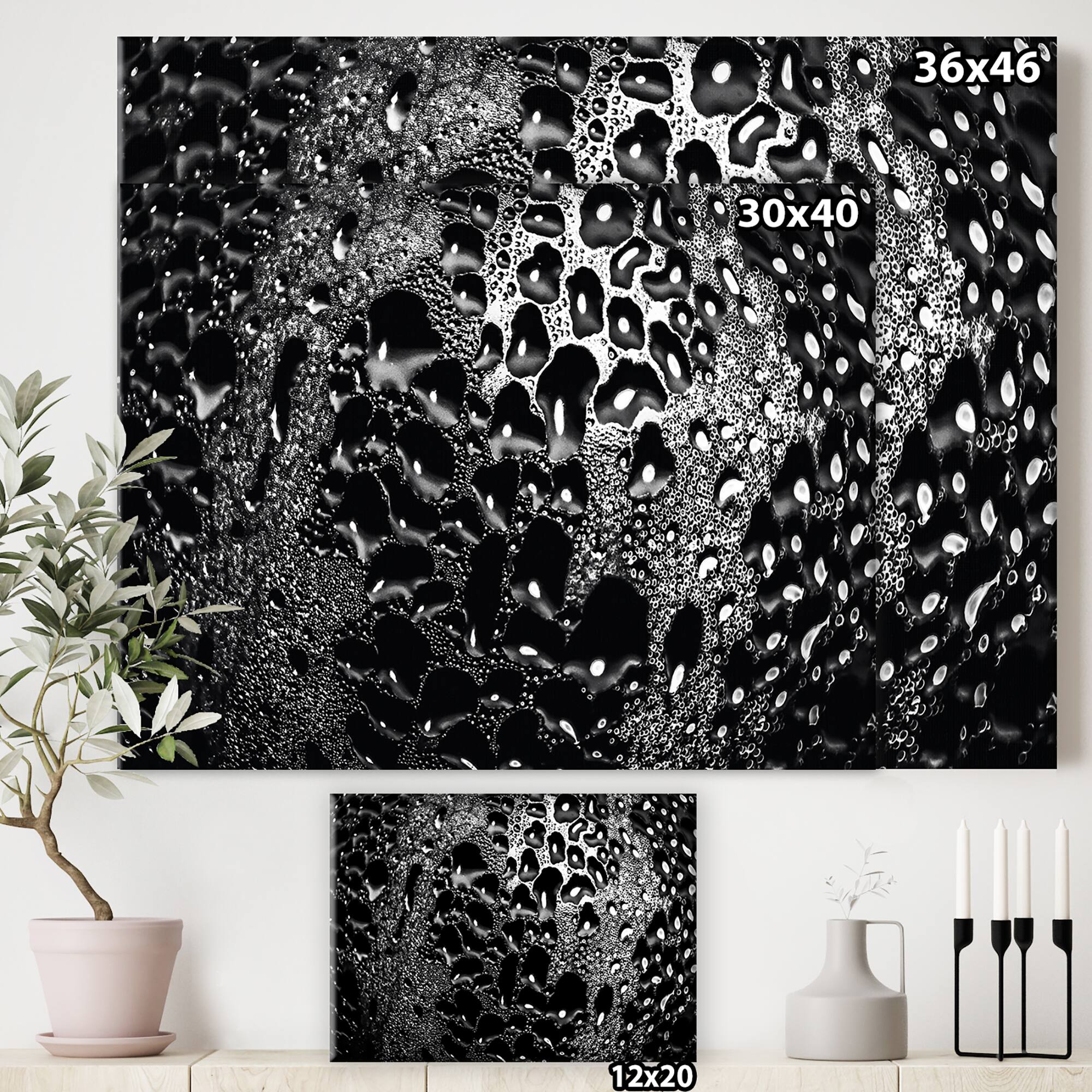Designart - Abstract Droplets 15 - Modern & Contemporary Premium Canvas Wall Art