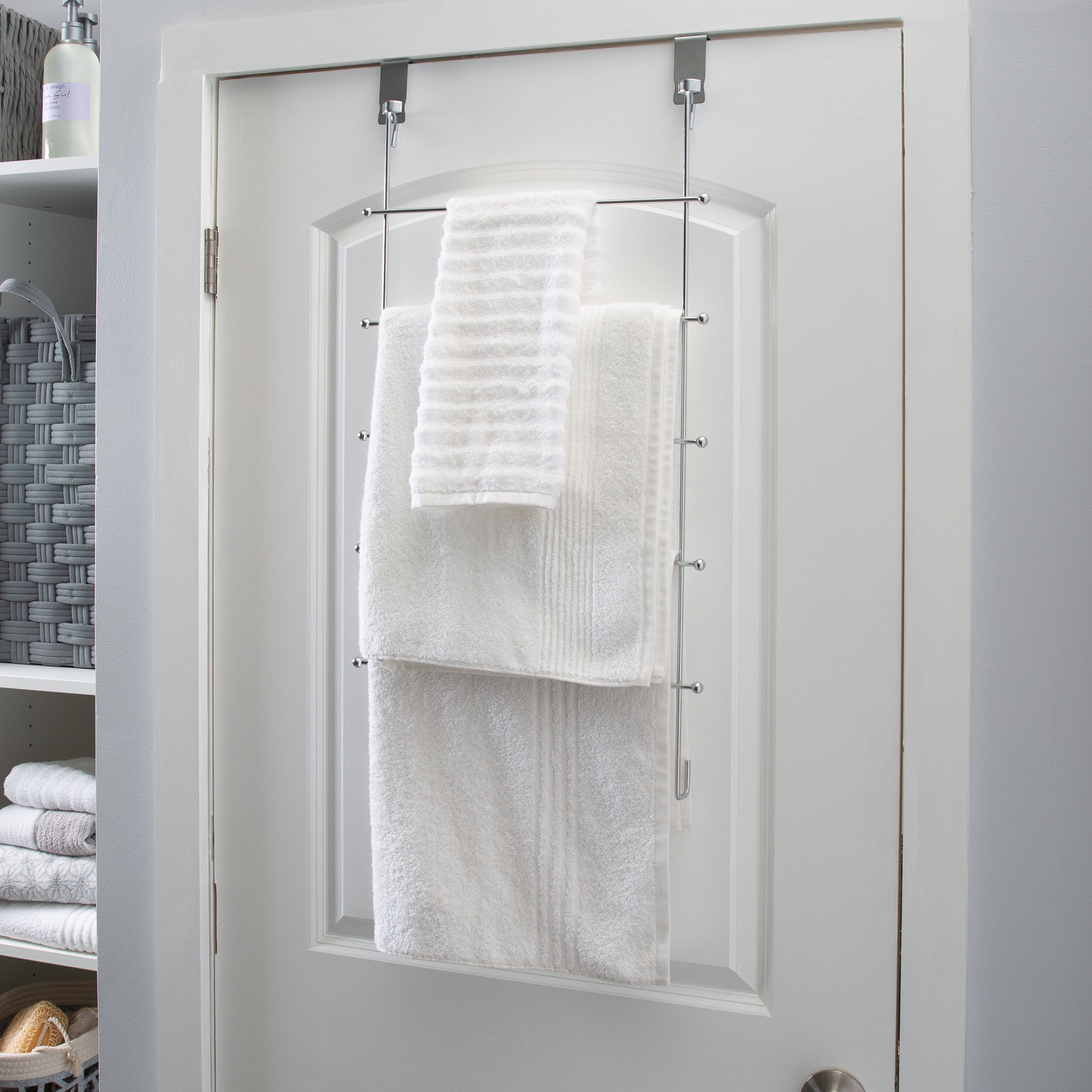 Organize It All 5-Bar Over the Door Towel Rack