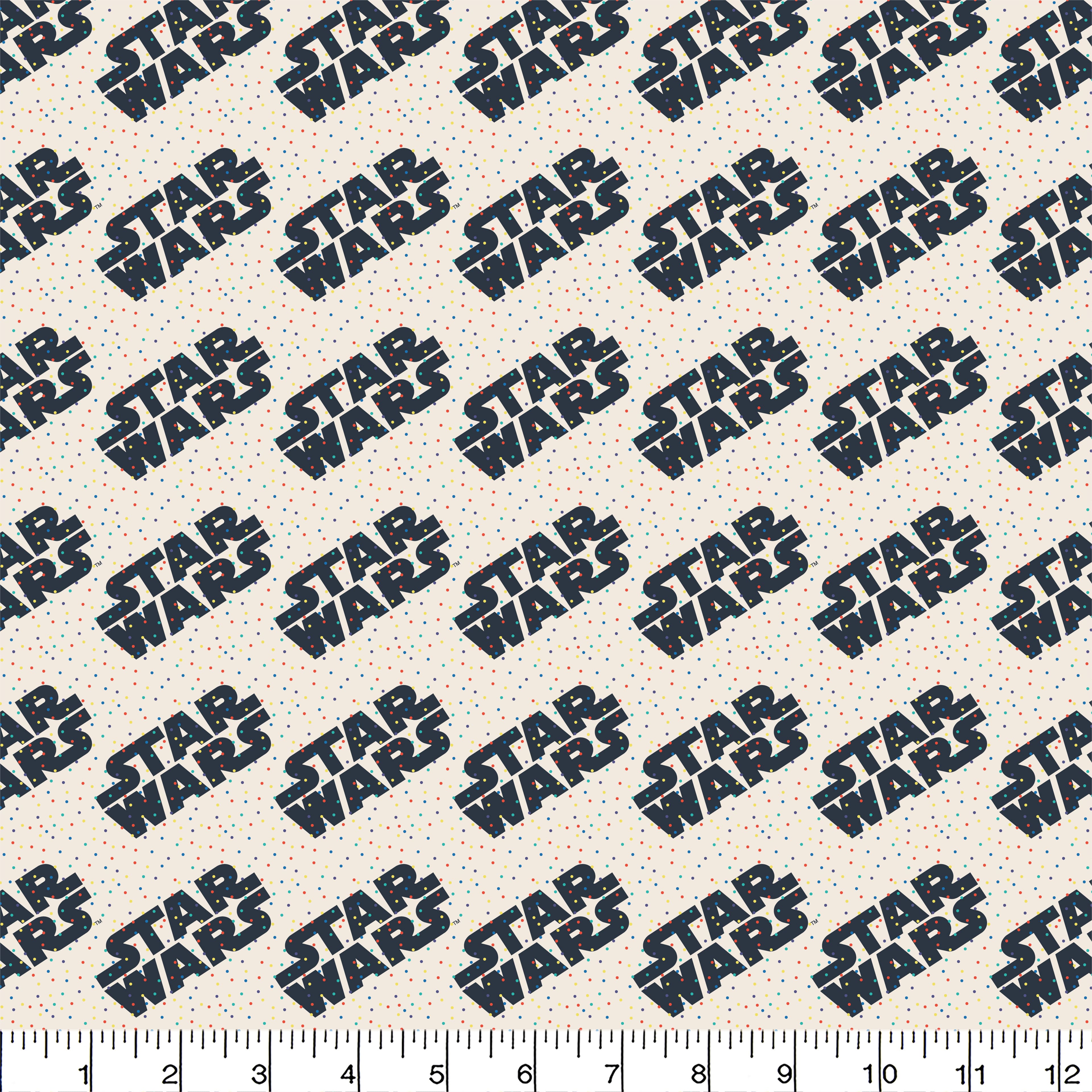 Star Wars&#x2122; Logo &#x26; Tiny Dots Cotton Fabric