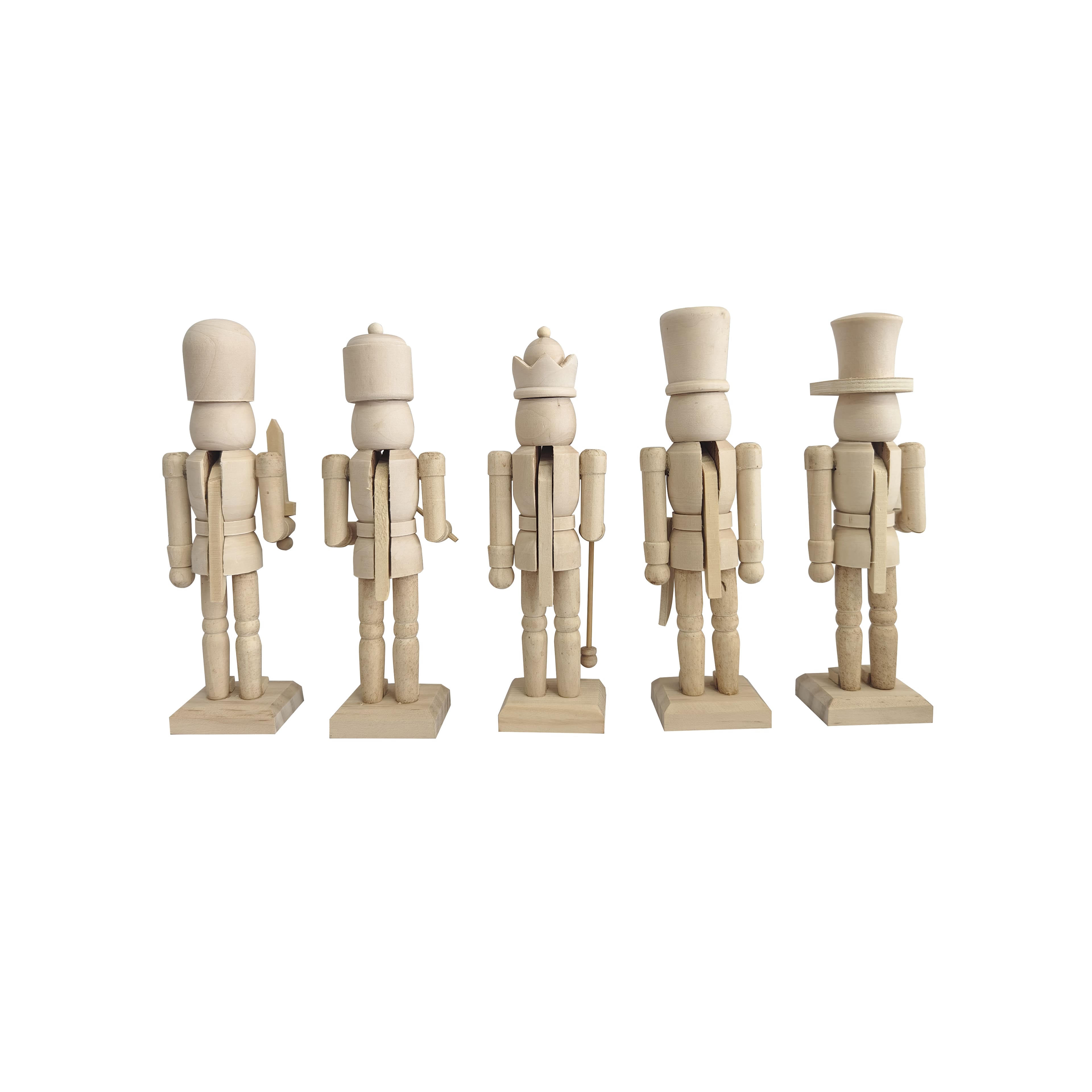 6&#x22; DIY Pinewood Nutcracker Set by Make Market&#xAE;