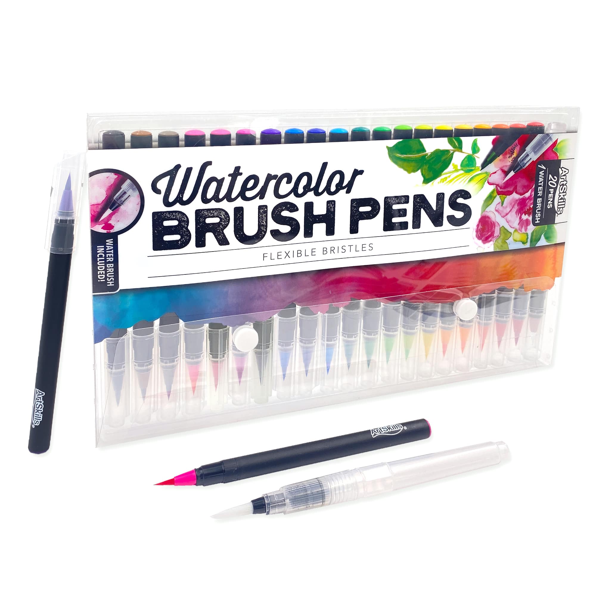 ArtSkills&#xAE; Watercolor Brush Pens with Water Brush