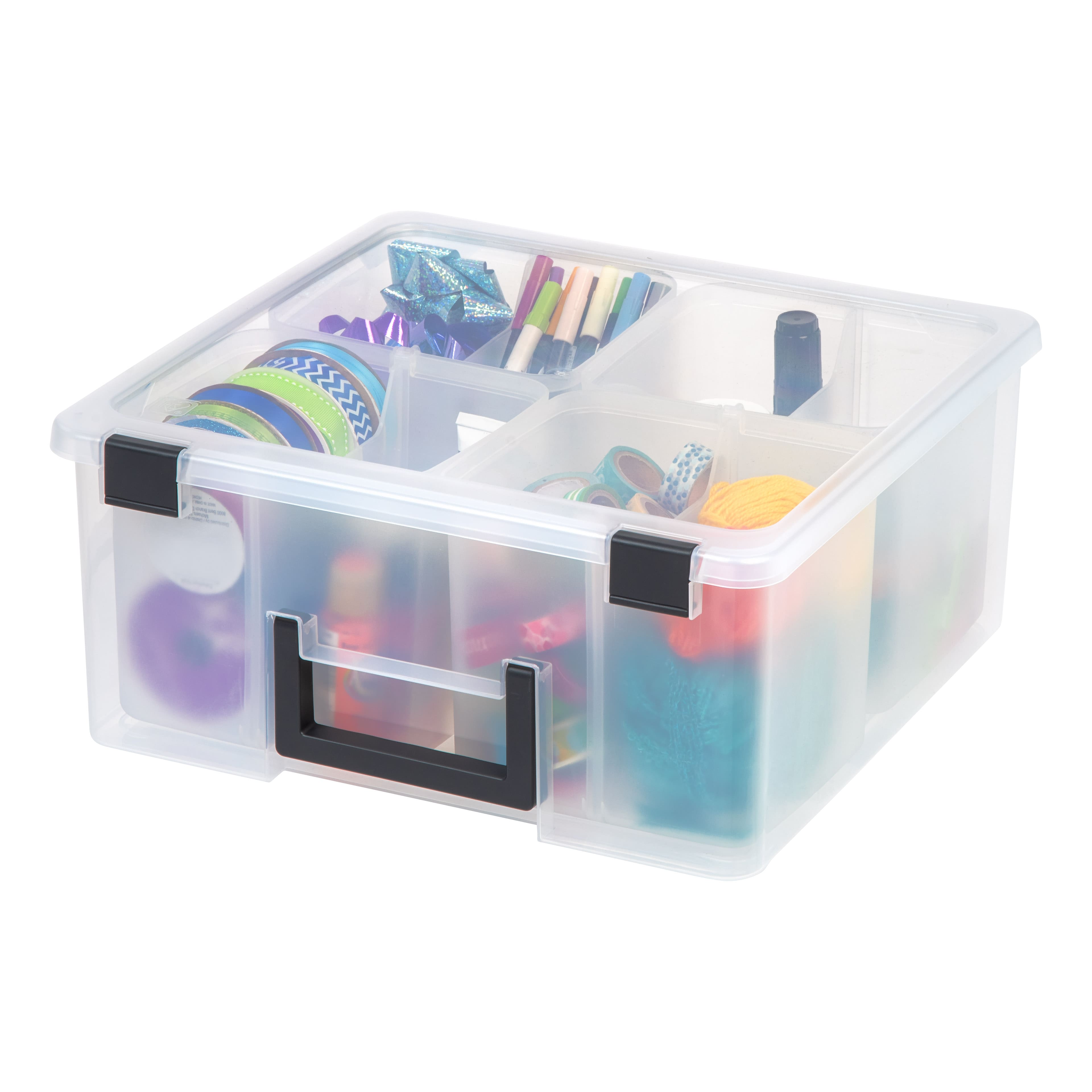 IRIS&#xAE; Portable Divided Plastic Craft Bin